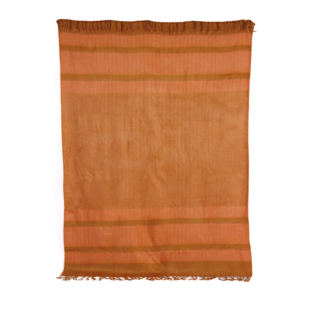Handwoven Alpaca Throw Blanket From Ecuador - Copper & Coral - Kallpa Collection
