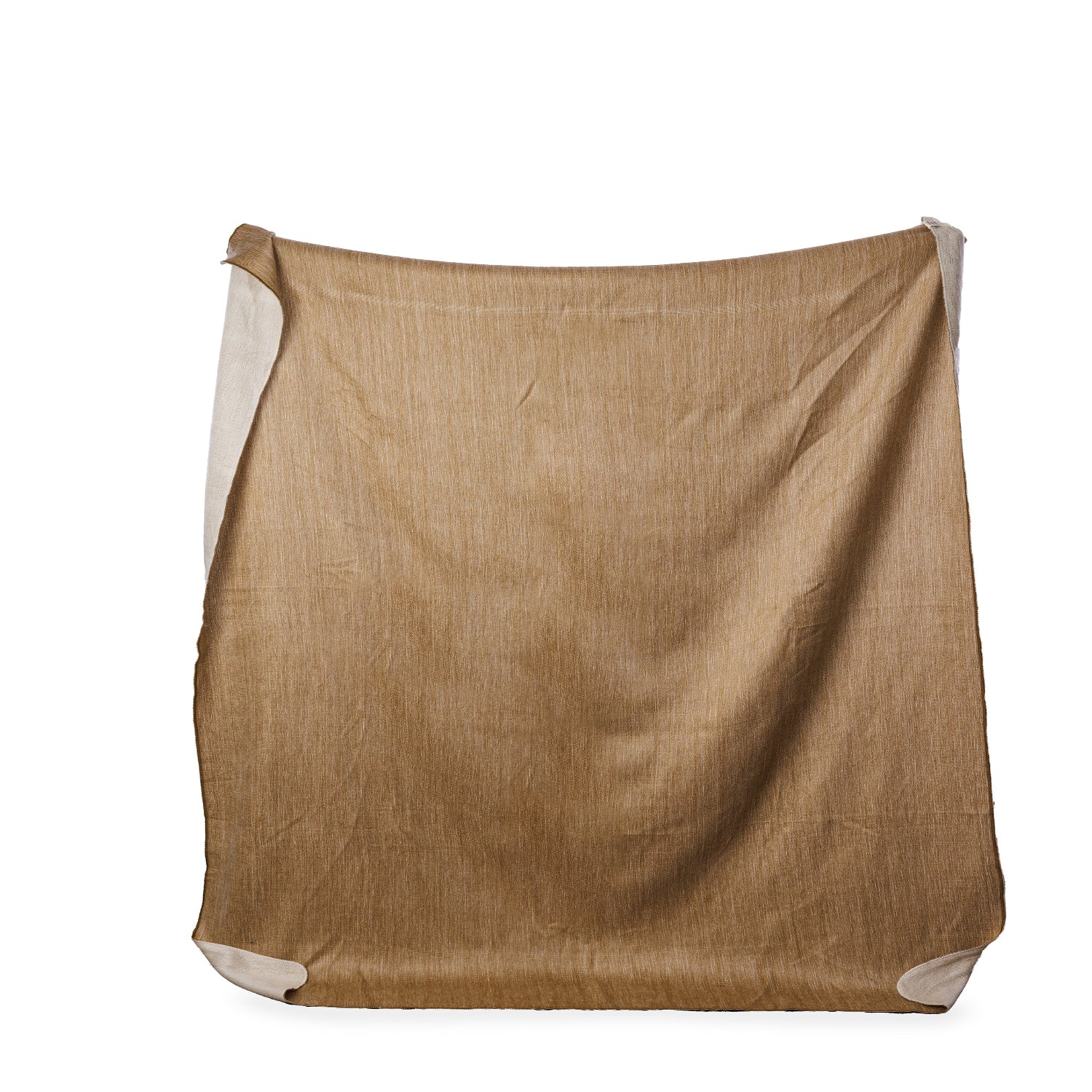Reversible Alpaca Throw Blanket Handwoven From Ecuador - Camel & Cream - Kani Collection