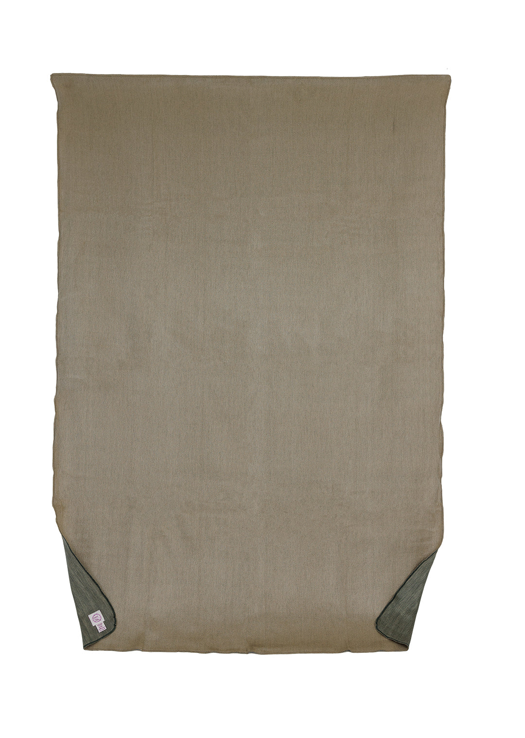Reversible Alpaca Throw Blanket Handwoven From Ecuador - Khaki & Olive Green - Kani Collection