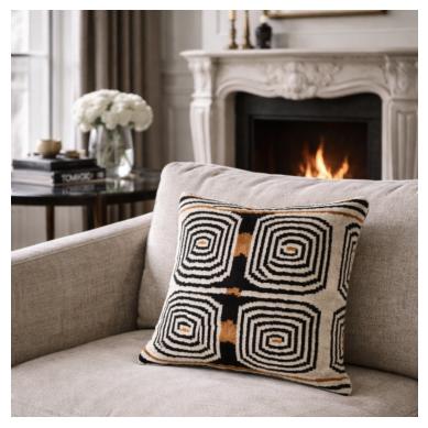Labyrinth Silk Velvet Ikat Pillow Cover 20 X 20