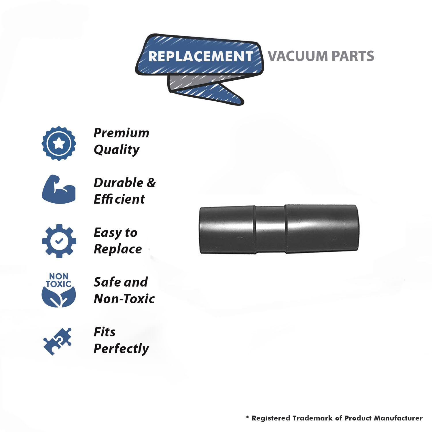 Topvacuumparts Replacement Part For miracle mate Vacuum Cleaner Black Plastic 4.25