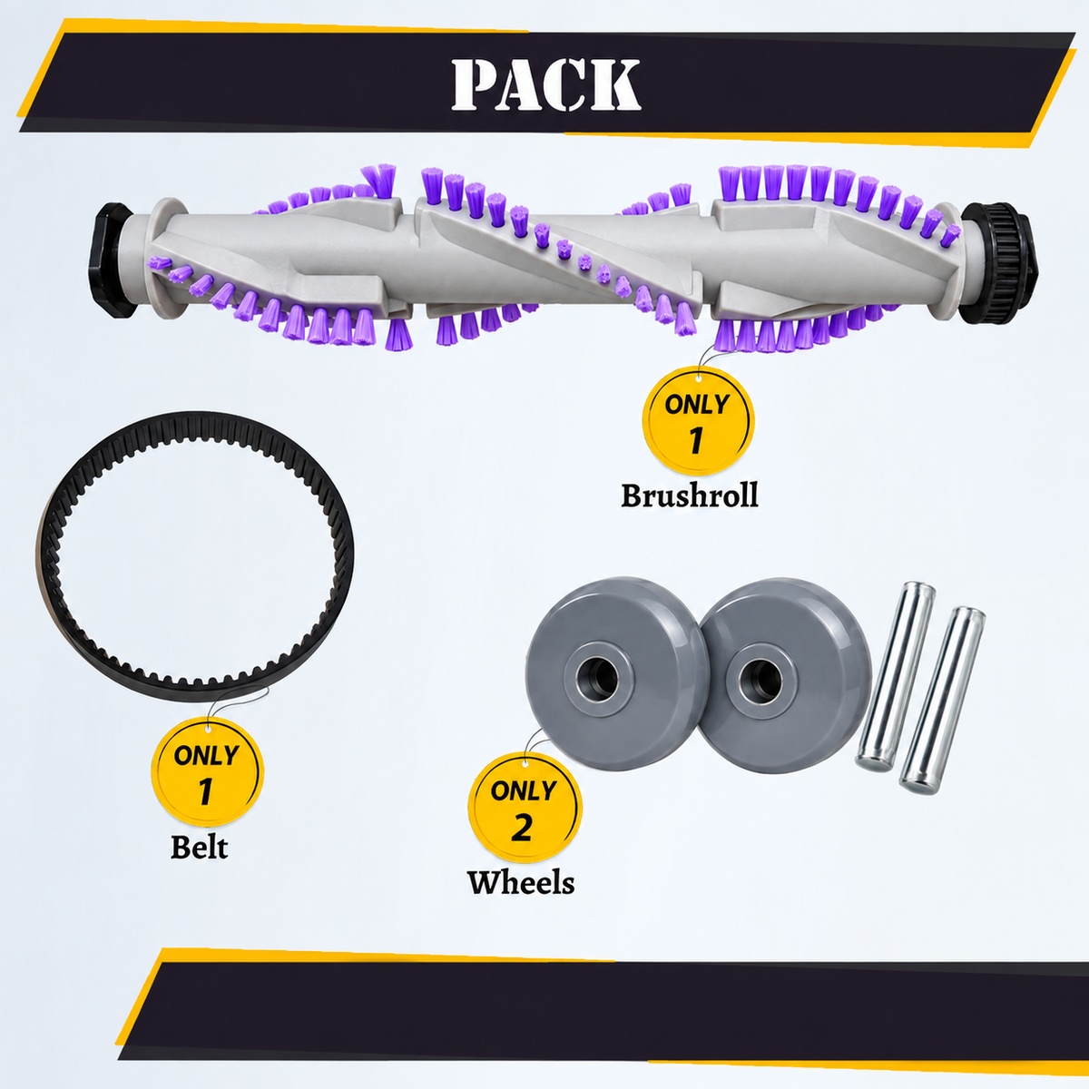 Topvacuumparts Brush Roller Kit for Shark Navigator Lift Away Vacuum  NV350 NV355 NV356 NV360 UV440 Replacement Part,1 Roller Brush+1 Belts+2 Wheels