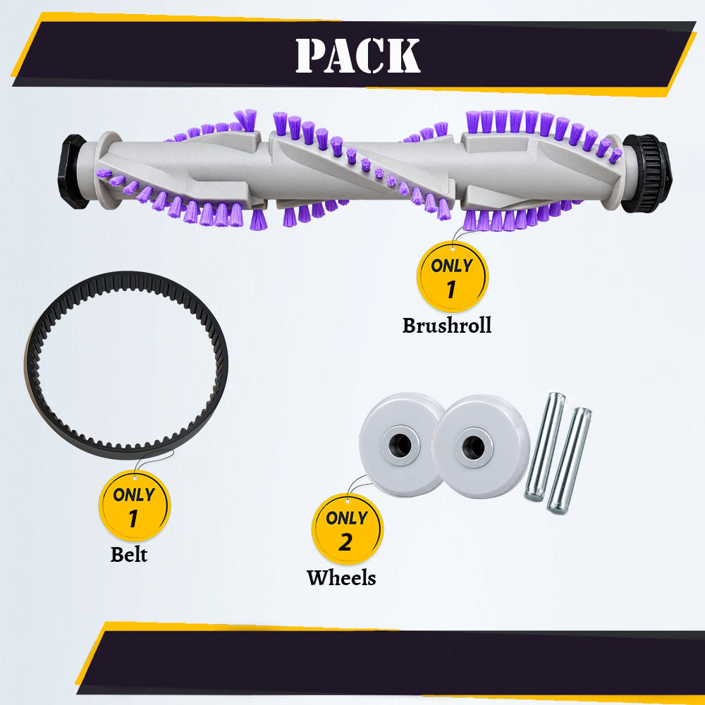 Topvacuumparts Brush Roller Kit for Shark Navigator Lift Away Vacuum  NV350 NV355 NV356 NV360 UV440 Replacement Part,1 Roller Brush+1 Belts+2 Wheels