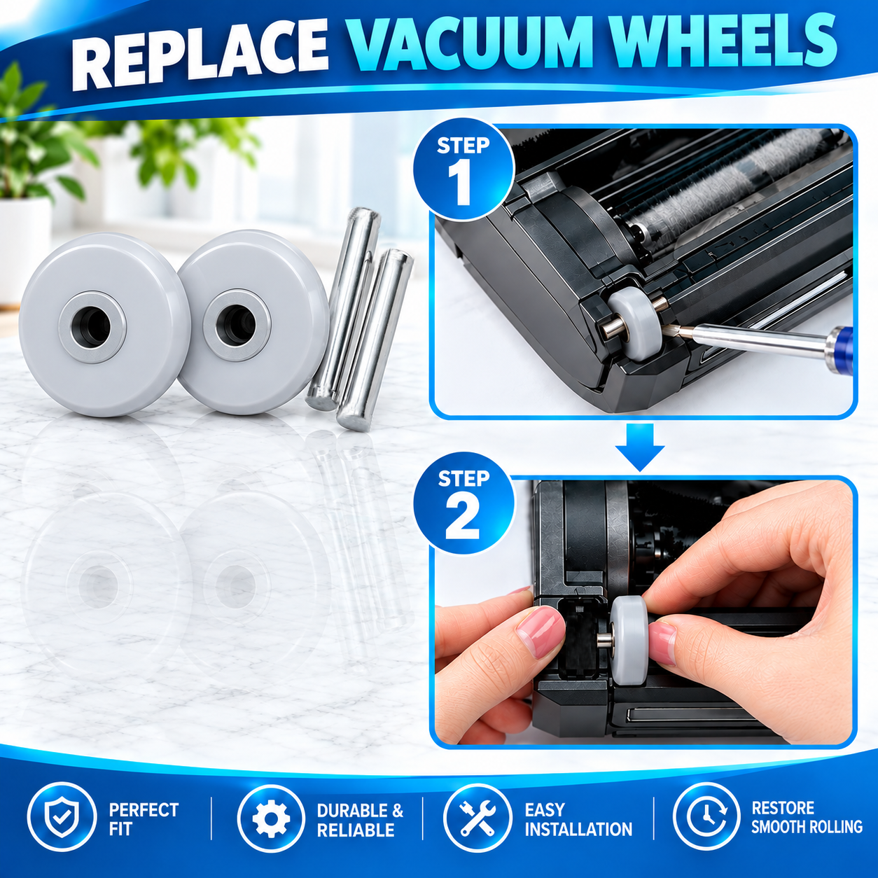 Topvacuumparts Replacement Brush Roller for Shark Navigator Lift Away Vacuum NV352 NV356E Fits NV350 NV351 NV70 Including 1 Brush, 1 Belt, 2 Wheels