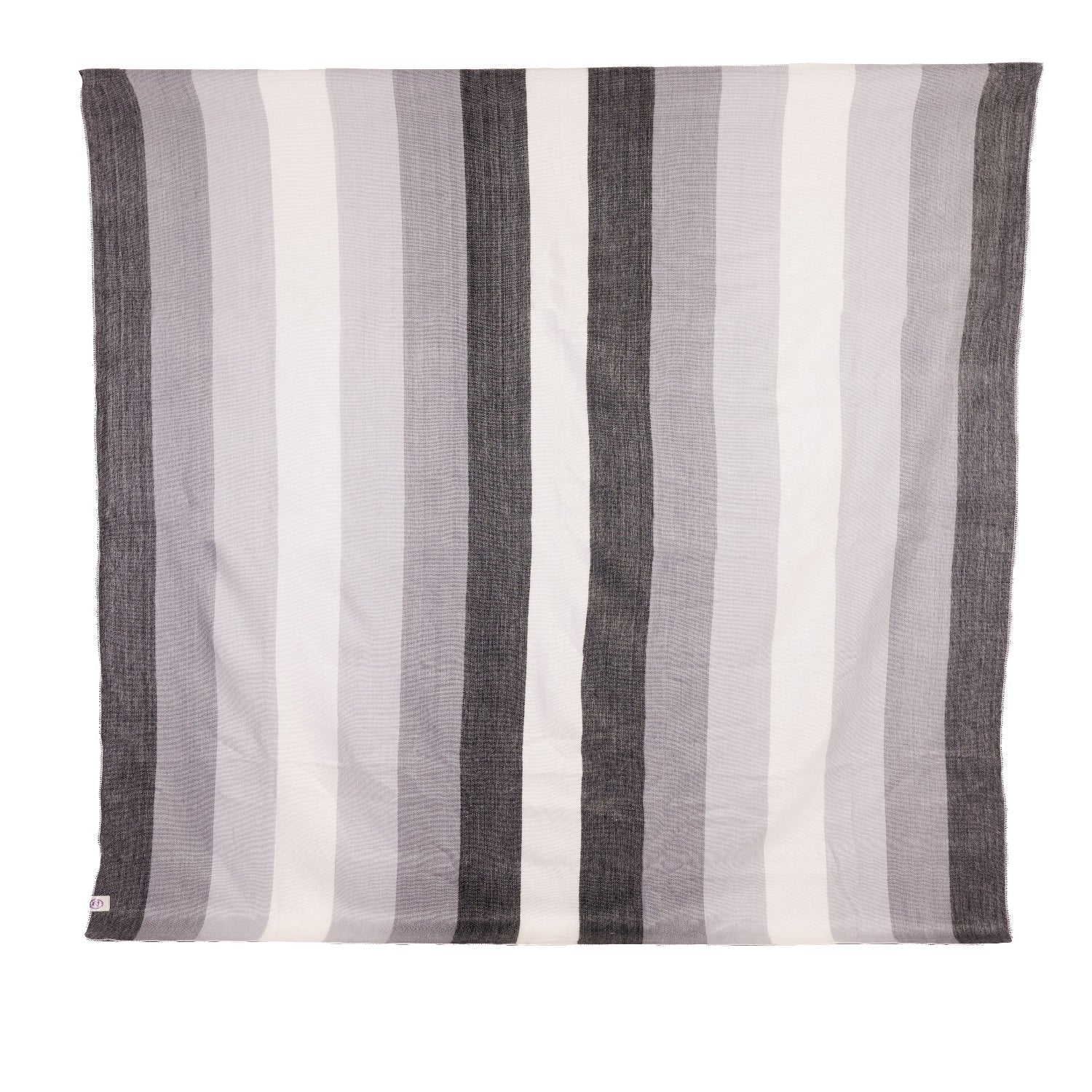 Alpaca Throw Blanket Handwoven From Ecuador - Black Grays & White - Nawi Collection