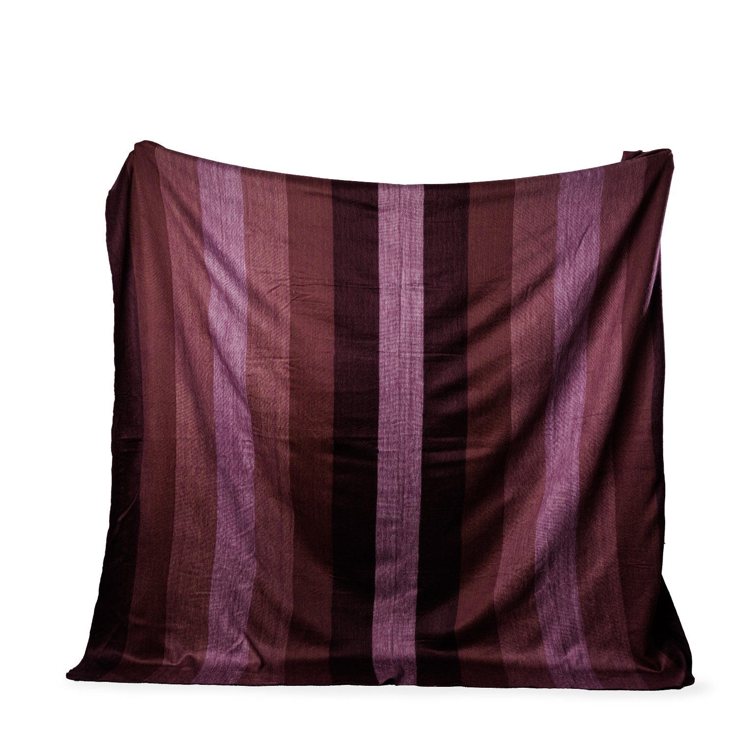 Alpaca Throw Blanket Handwoven From Ecuador -  Deep Purples - Nawi Collection
