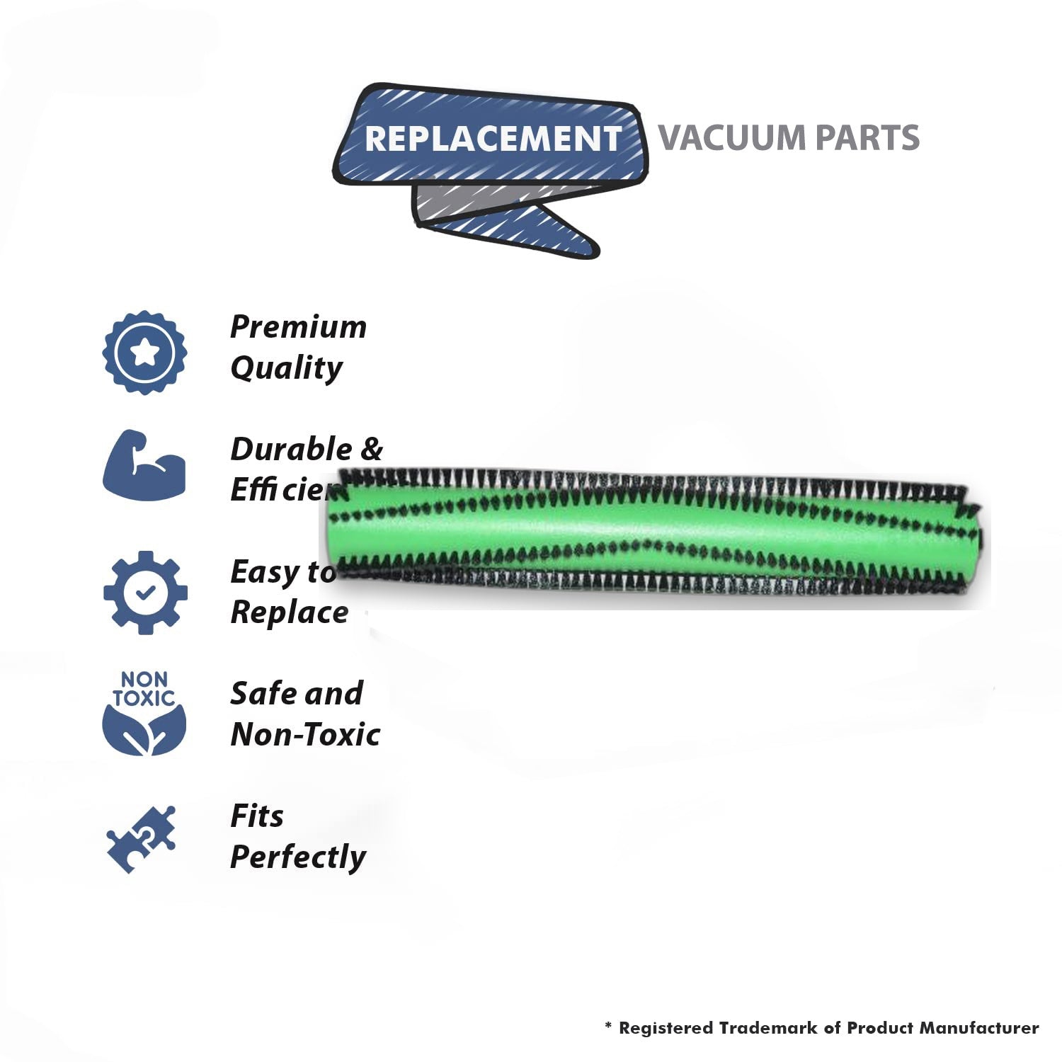Topvacuumparts Replacement Part For hizero F803 Vacuum Clenear Bionic Mop Brush Roll # compare to part P5100000305