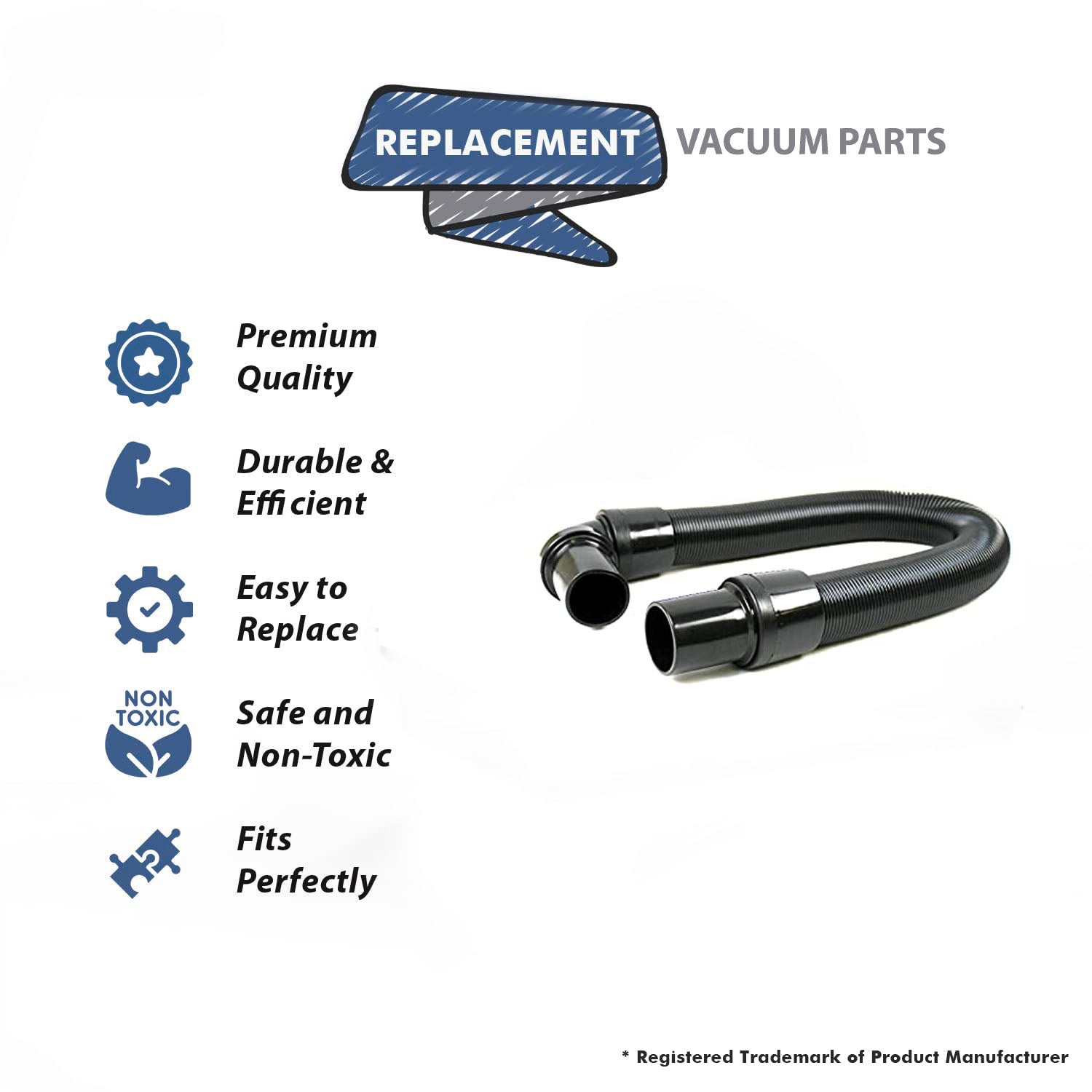 Topvacuumparts Replacement Part For Perfect Vacuum Cleaner Hose, W/Swivel Cuff Backpack # compare to part PB-19S