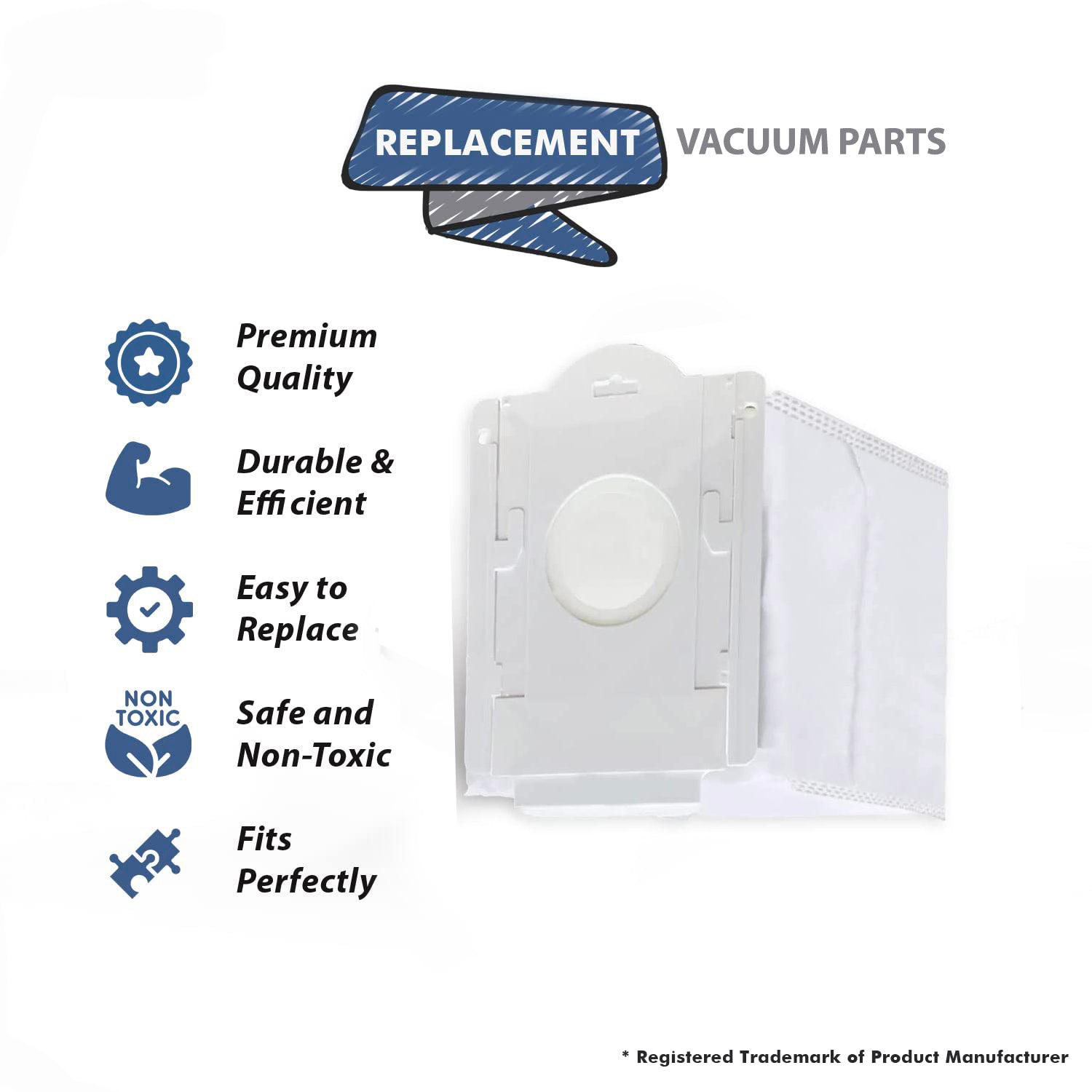 Topvacuumparts Replacement Part For Samsung VCA-SAE90B/AA, VCA-SAE90A/AA Vacuum Cleaner Dust Filter Bag 3PK # Compare To Part PMS25