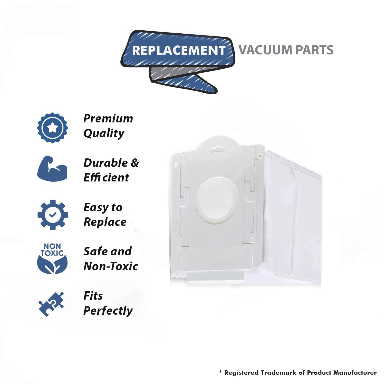 Topvacuumparts Clean Station Dust Bag replacement Part for Samsung VCA-ADB90 Cordless Stick Vacuum # compare to parts PMS25