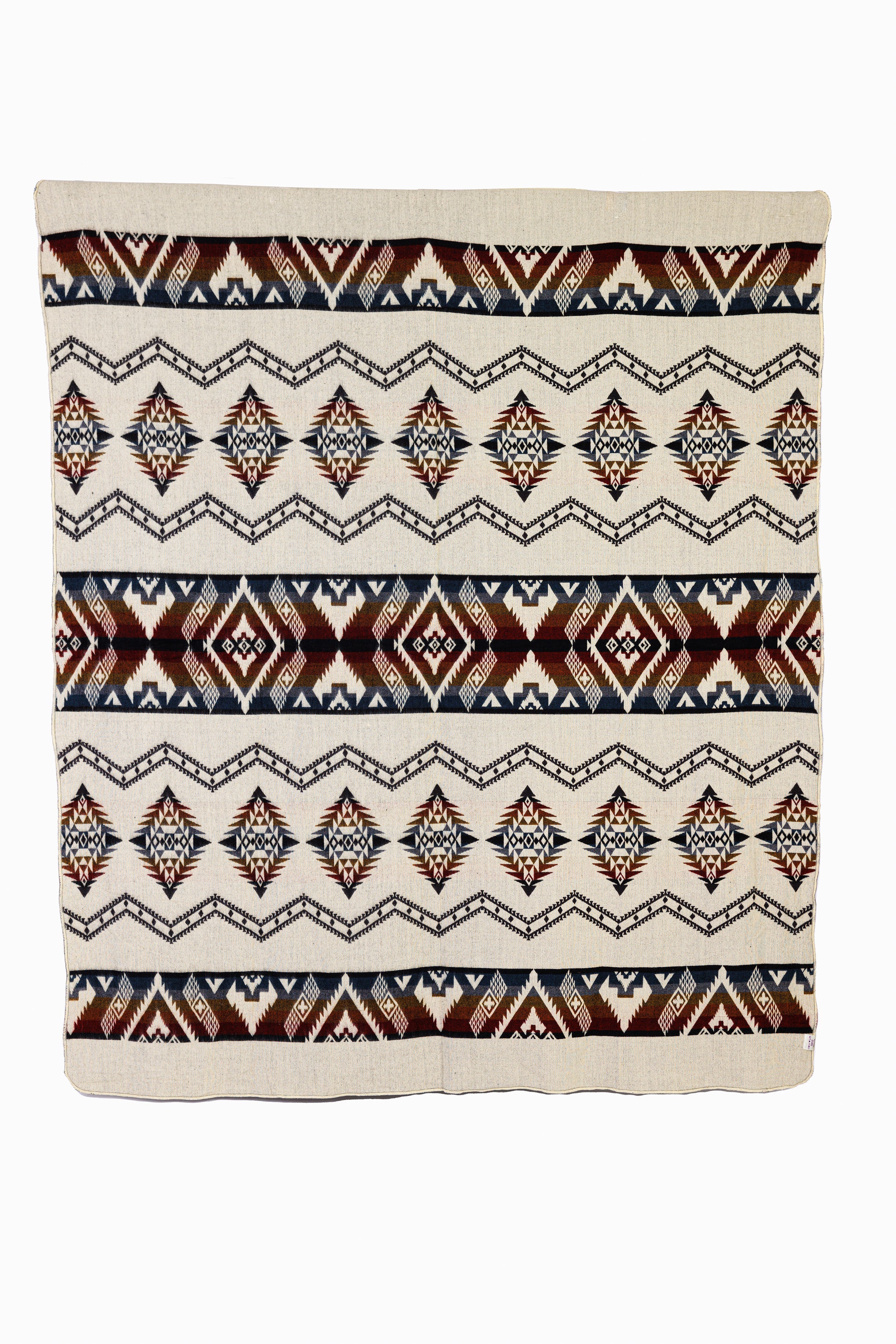 Handwoven Reversible Brown Red Wave Alpaca Throw Blanket- Yachana Collection