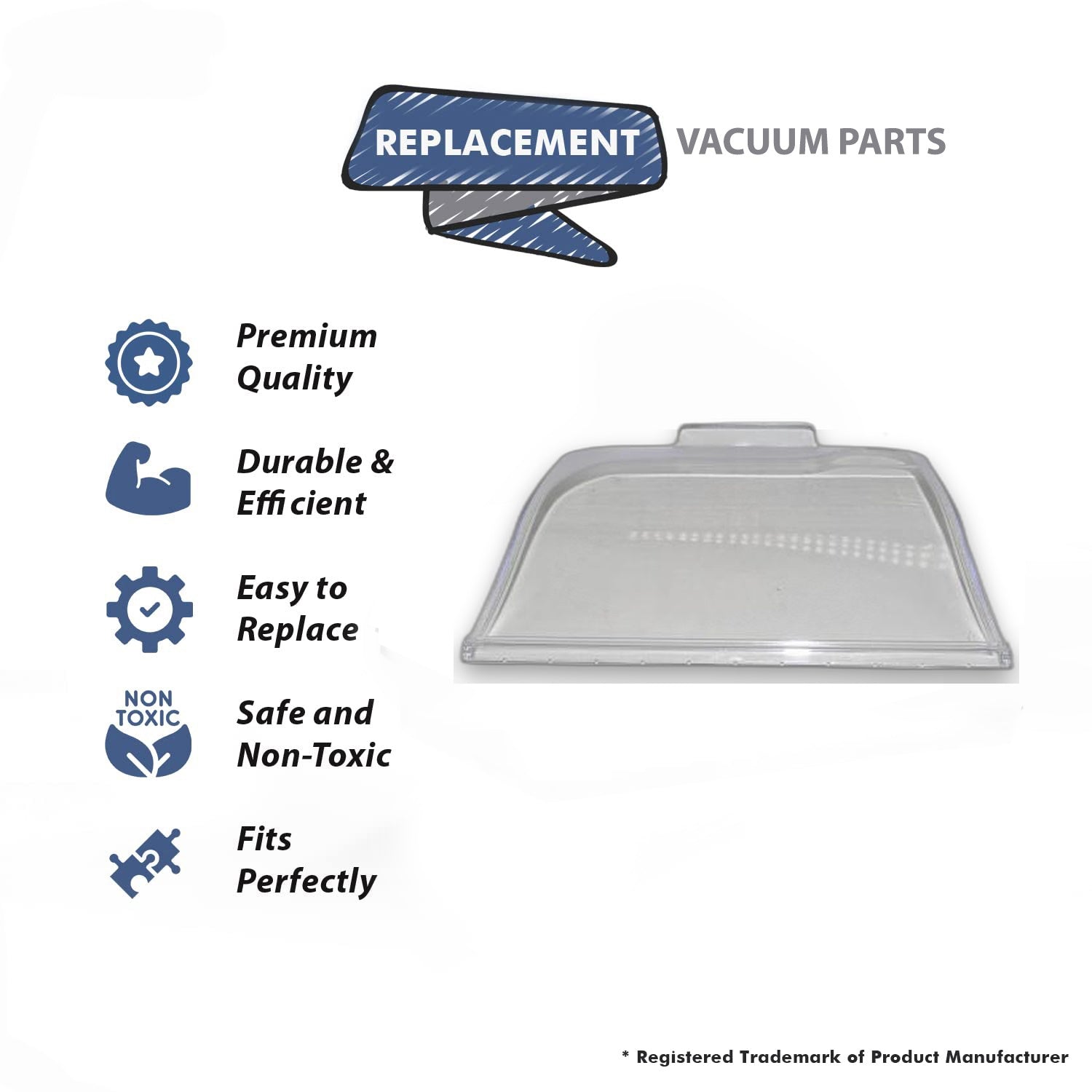 Topvacuumparts Replacement Part For AM-12 AquaMate IV No Squeegee Lens Compatible With Part Number 14173