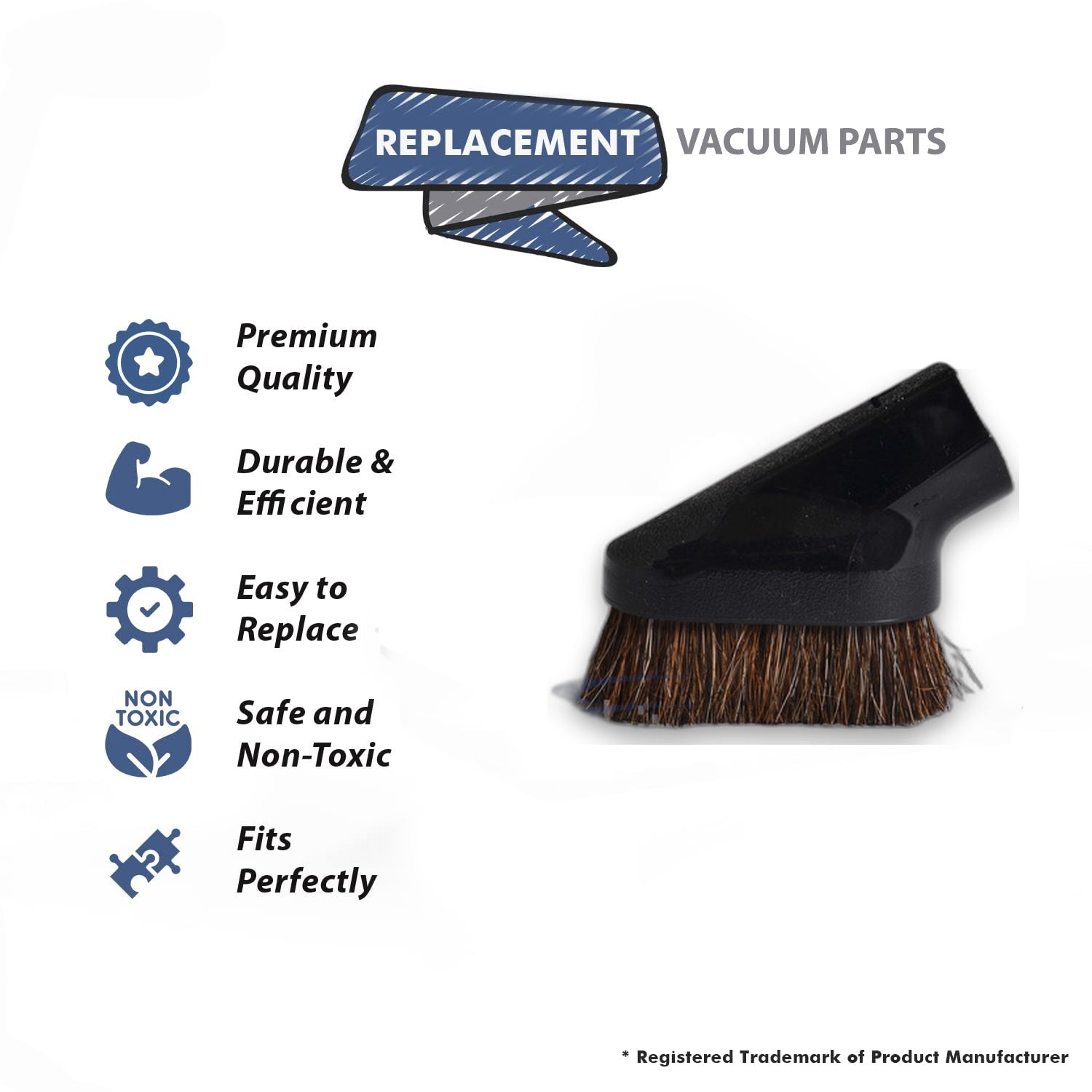 Topvacuumparts Replacement Part For E, E2 Dust Brush Compatible With Part Number 14876