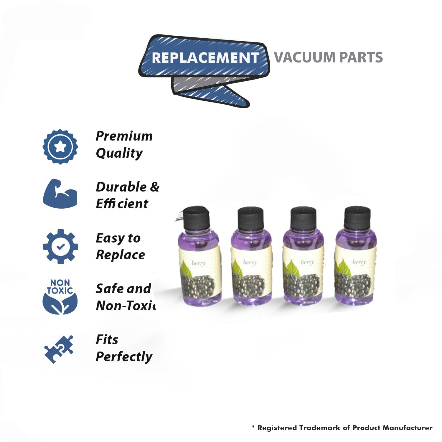 Topvacuumparts Replacement Part For Vacuum Cleaner Berry Fragrances 4 PACK (1.6oz) # Compare to Part 14936