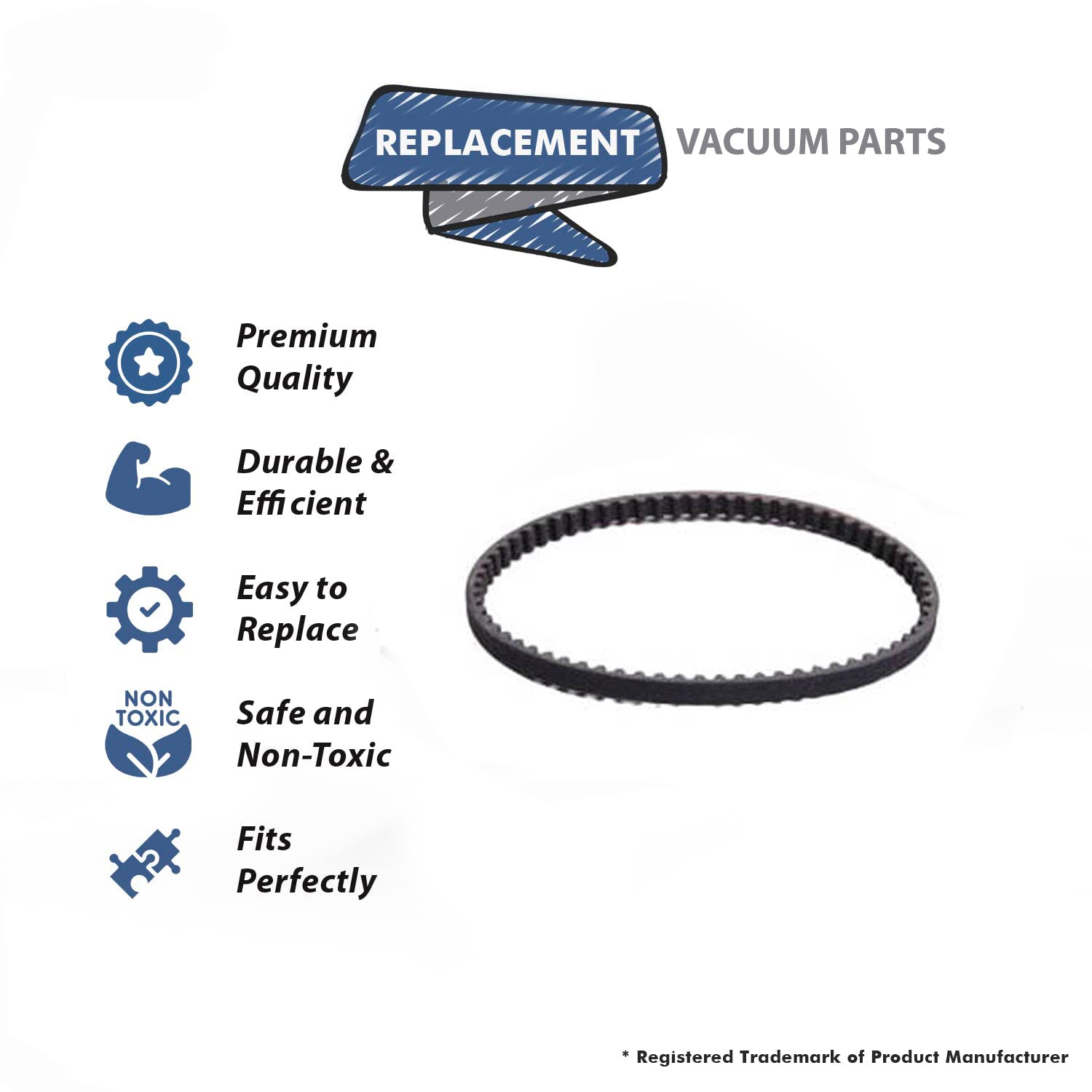 Topvacuumparts Replace Part for rexair Vacuum Cleaner Geared Belt Compatible # compare to parts 4879
