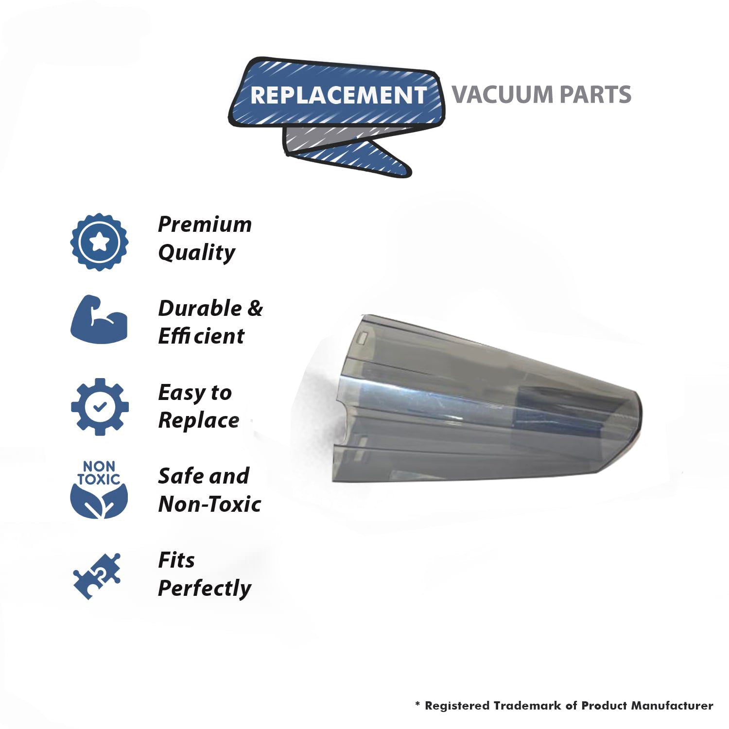 Topvacuumparts Replacement Part For readivac Storm Hand Vacuum Cleaner Dirt Cup # compare to part RH2000-206