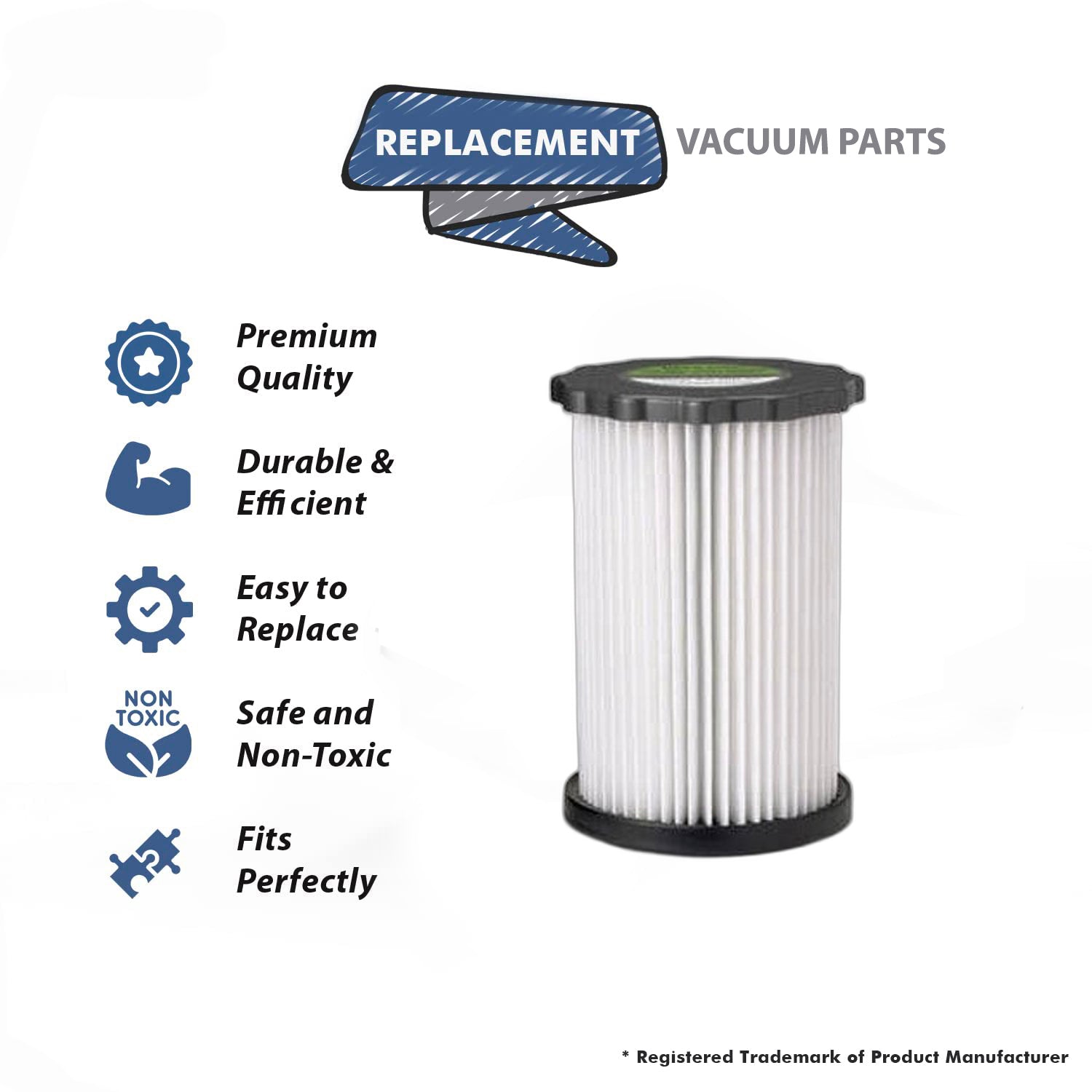 Topvacuumparts Replacement Part For Royal, Dirt Devil F3 Vacuum Cleaner Filter # compare to part ROF3