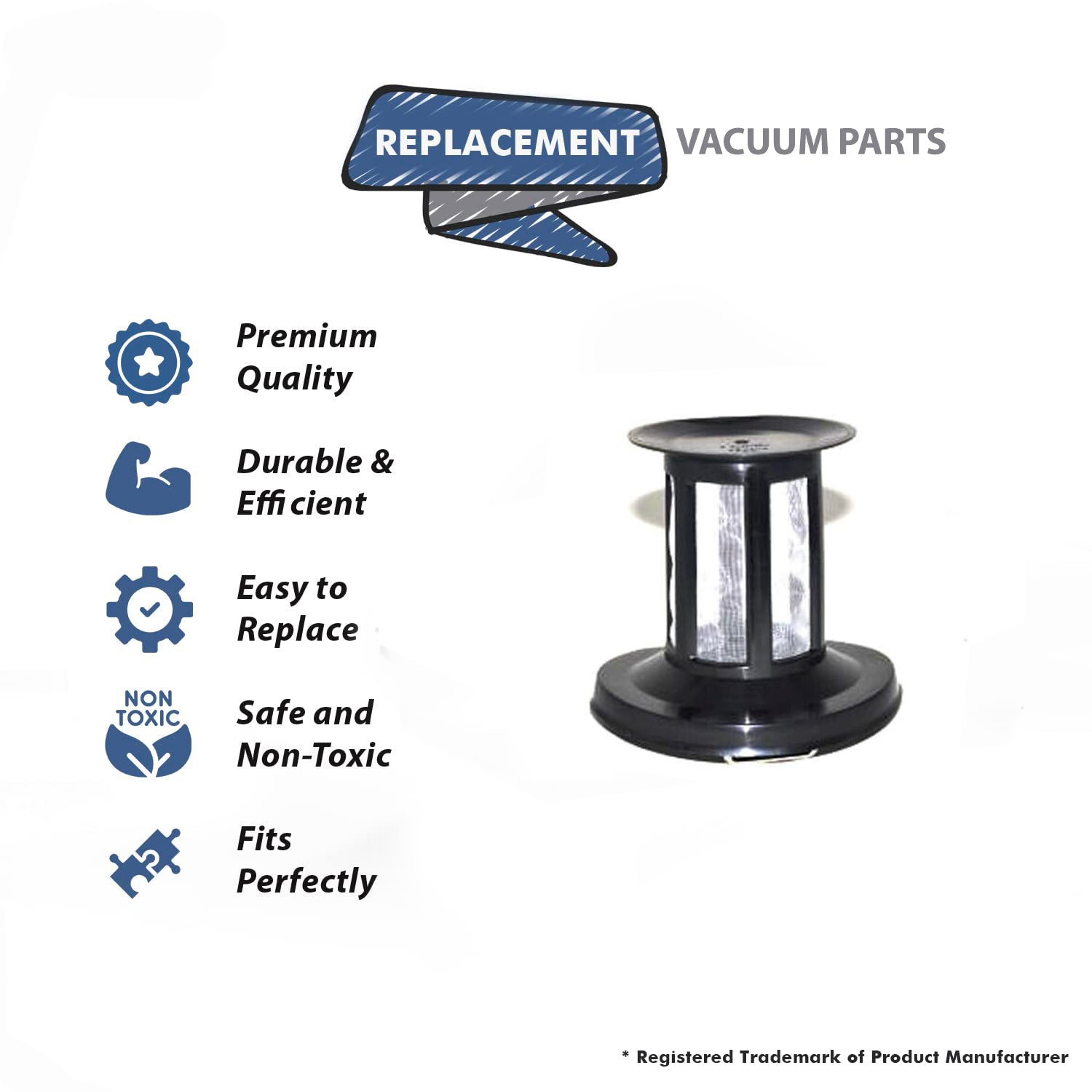 Topvacuumparts Replacement Part For Readivac RS1000 Eaze Vacuum Cleaner Screen Filter # Compare to Part RS1000 P004