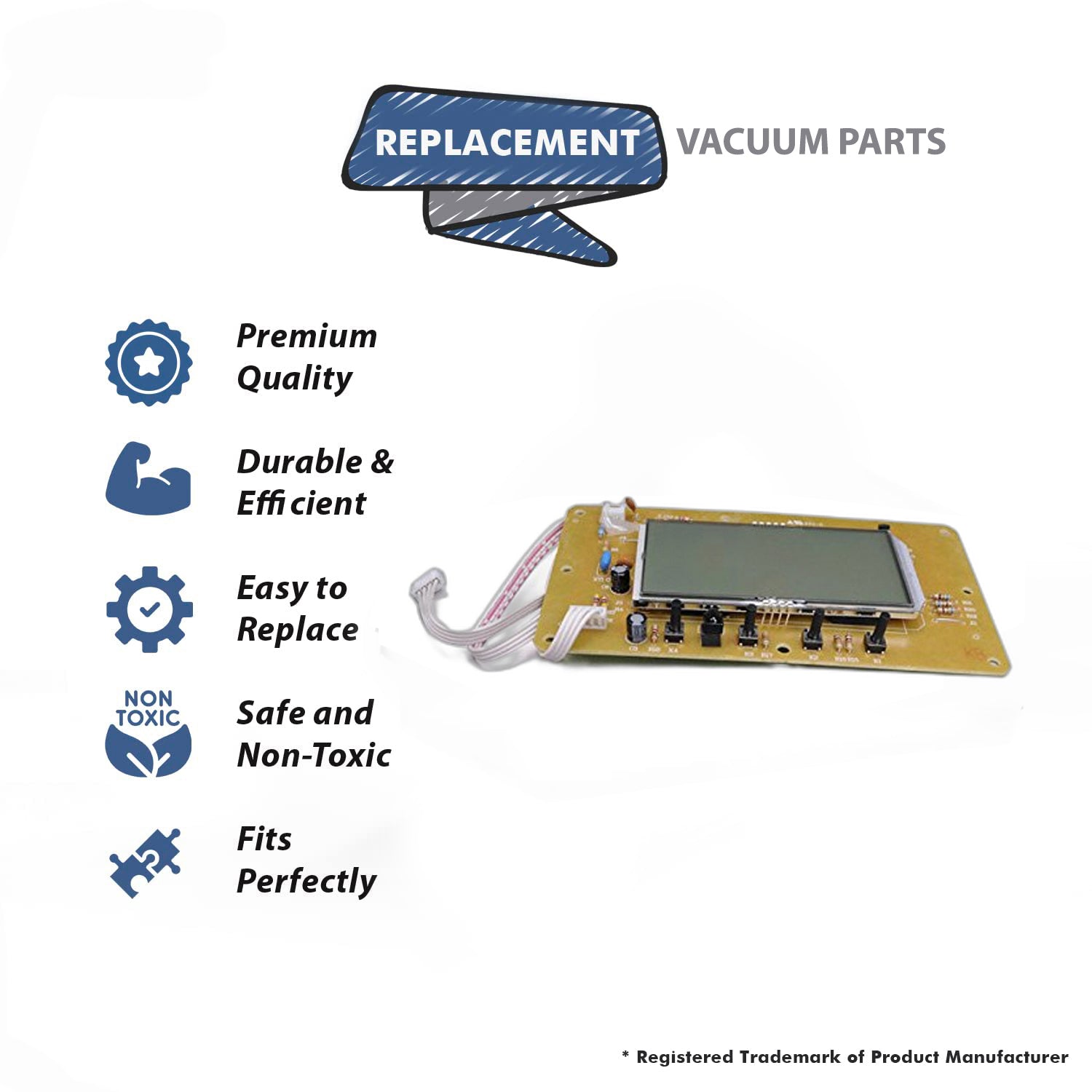 Topvacuumparts Replacement Part For Heat Smart Heater SSF1500 Upright Vacuum Cleaner LCD Module # compare to part SSG115
