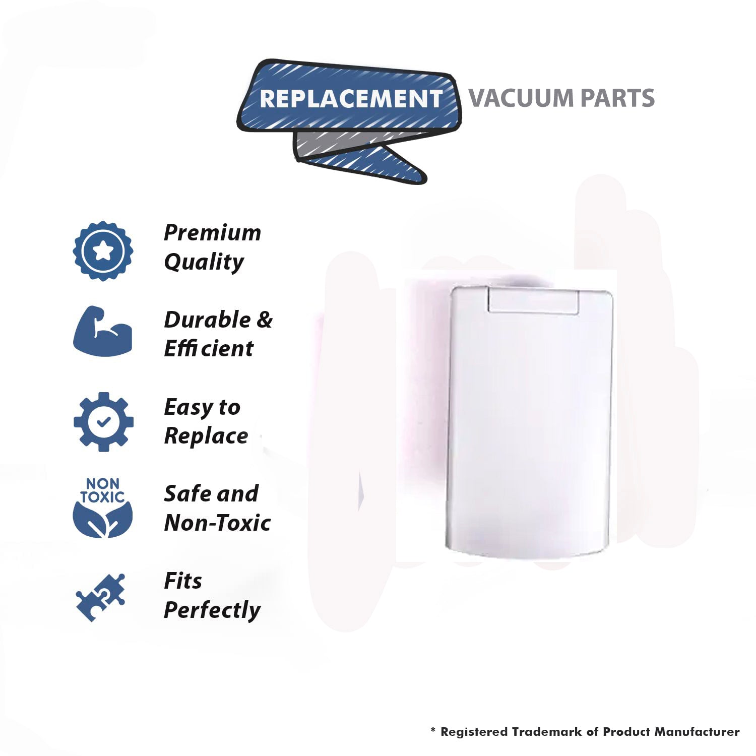 Topvacuumparts Replacement Part For Plastiflex Central Vacuum VEX-R, White Inlet Valve and Covers 2-Pack # compare to part SV8026