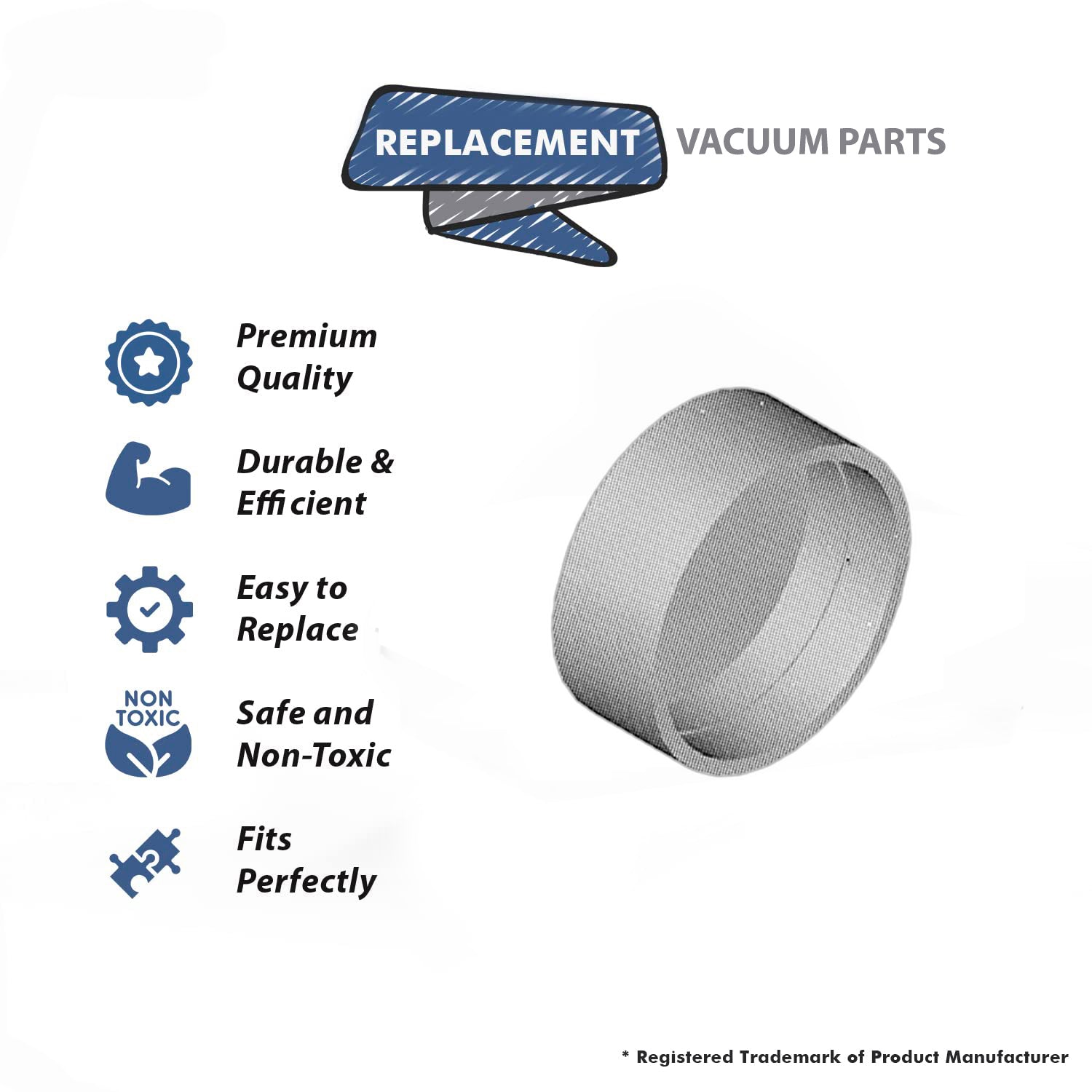 Topvacuumparts Replacement Part For Built-In Vacuum Cleaner Fitting, White Pipe Cap # compare to part SV8080M