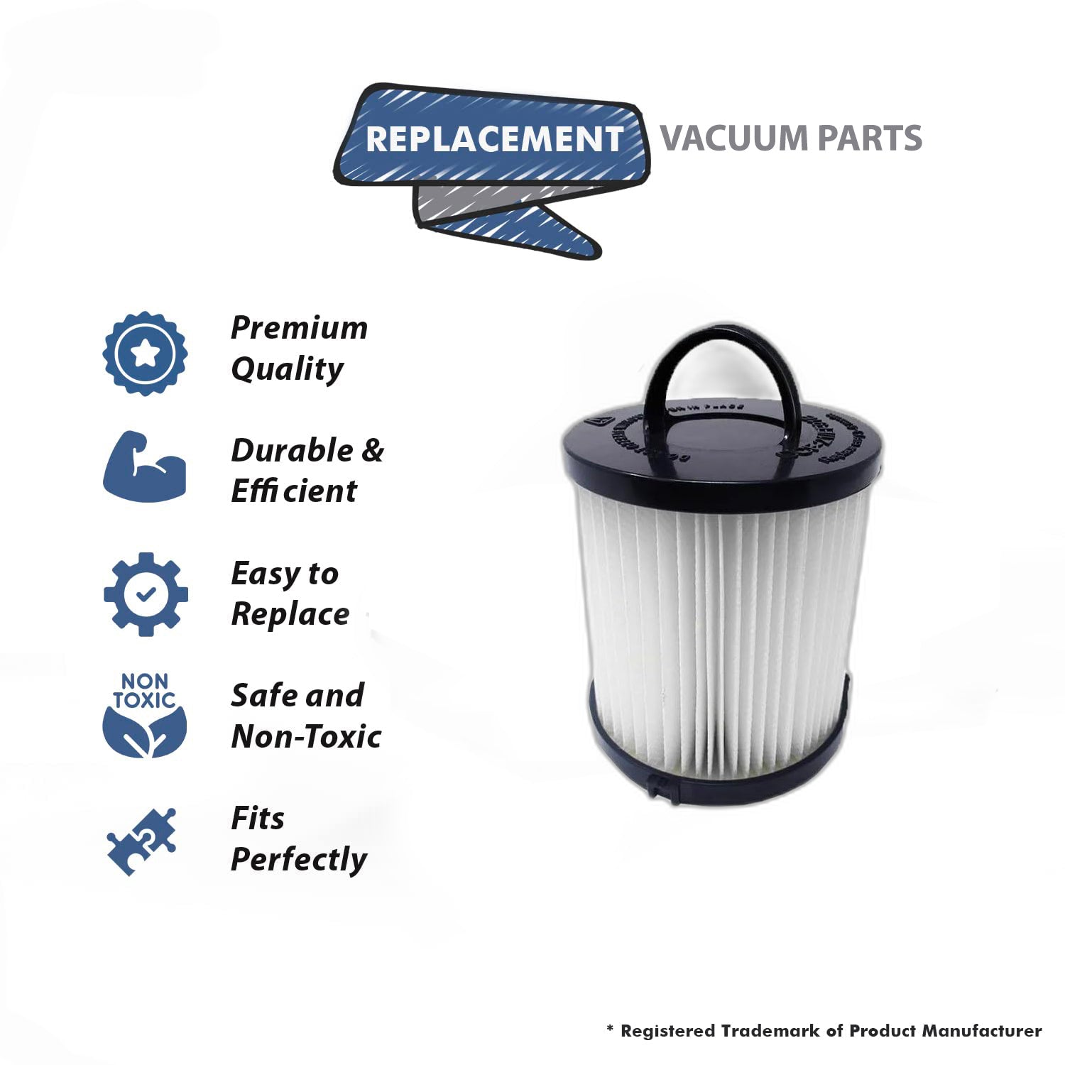 Topvacuumparts Replacement for Eureka Vacuum Cleaner, Replaces DCF-21 Filter # Compare to part T7821