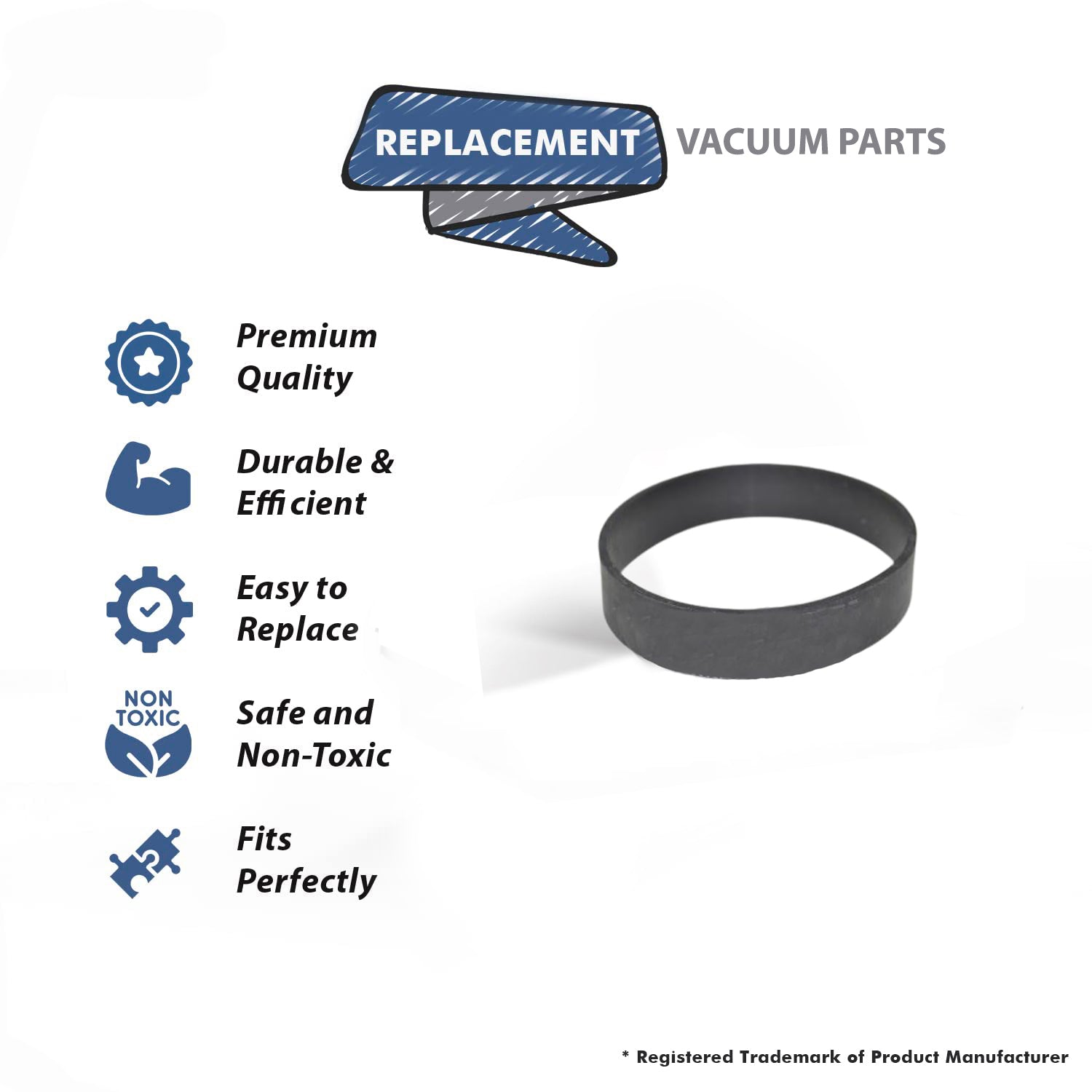 Topvacuumparts Replacement Part For Bissell U8000 Commercial vacuum cleaner flat belt # Compare to part