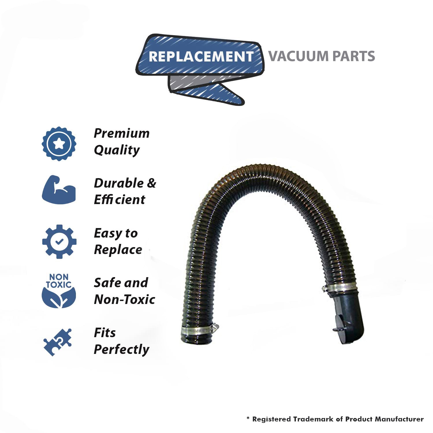 Topvacuumparts Replacement Part For Electrolux Plastiflex, CV-9264, Vacuum Hose with Adapter, Vac Pan Flexable # compare to parts  VPROUGHIN