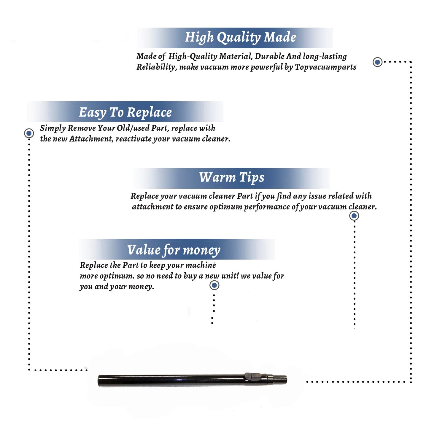 Topvacuumparts Replacement Part For Fit All Vacuum Cleaner 1-1/4