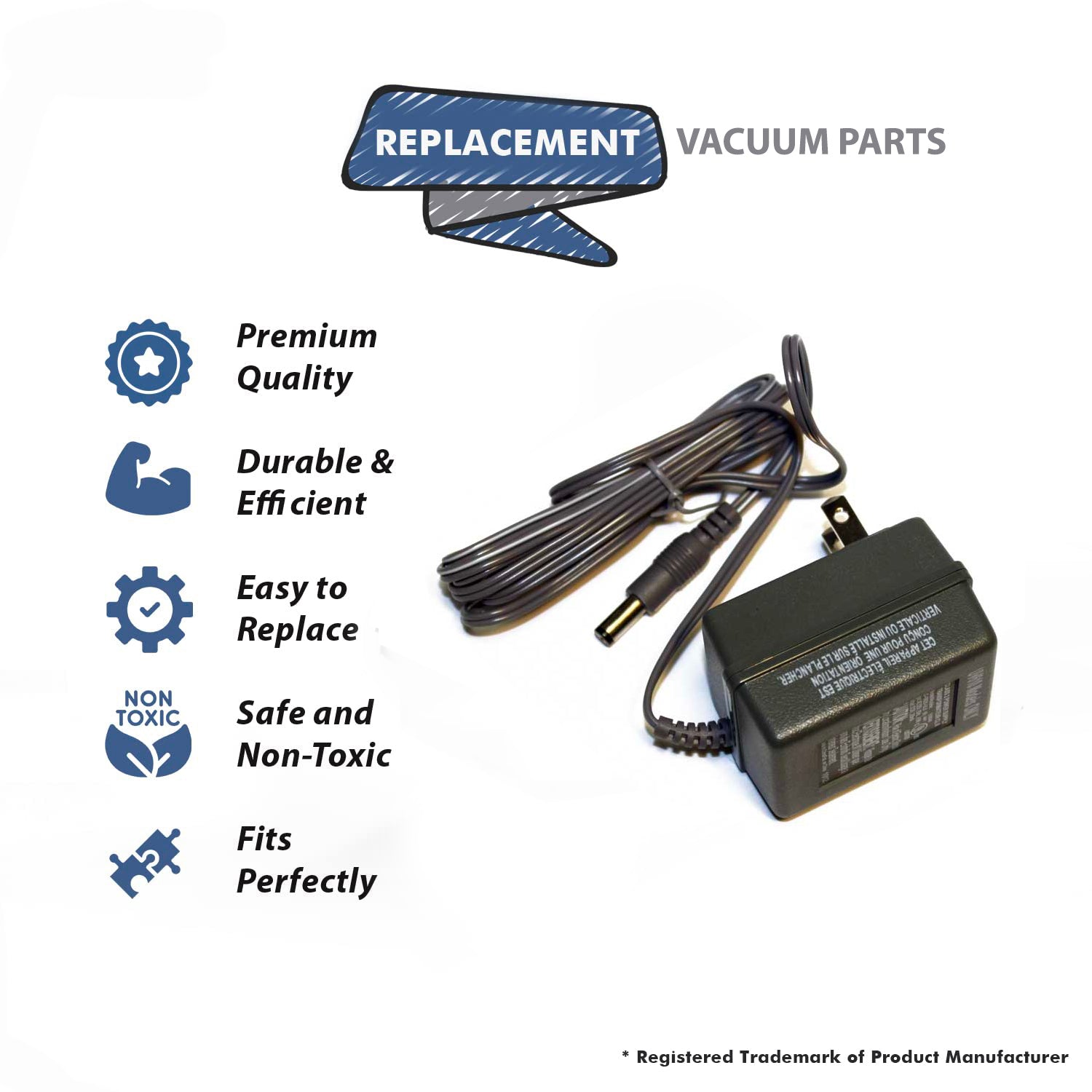 Topvacuumparts Replace Part for UV610DT, UV610C Sweeper AC Adapter Compatible with Part Number XA610