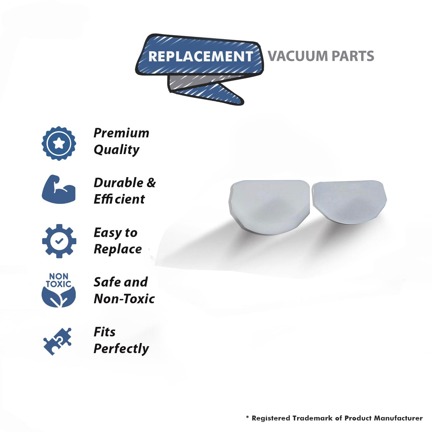 Topvacuumparts Replace Part For shark NV450, NV480 Rotator Wash Foam & Felt Filter Compatible # compare to parts  XFF450