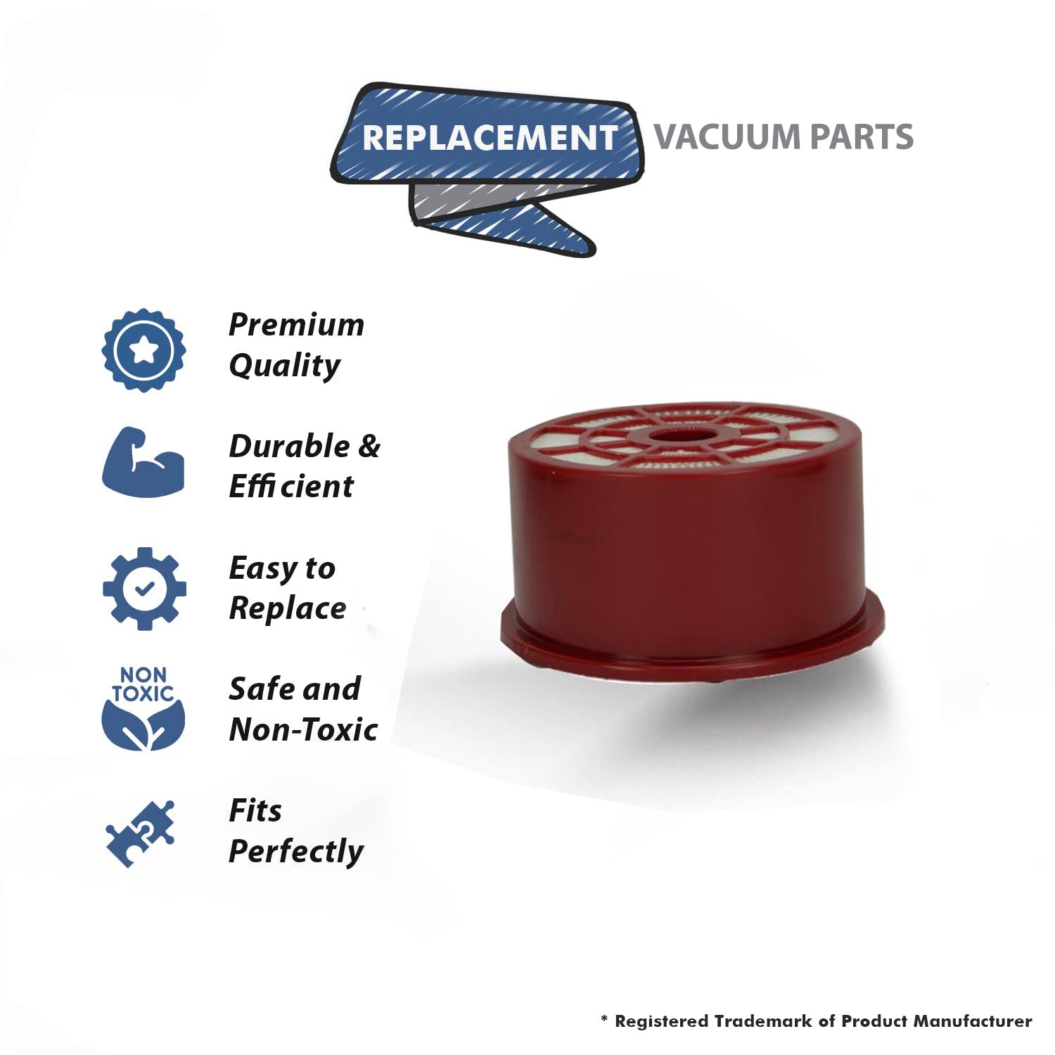 Topvacuumparts Replace Part For shark NV400, NV402 HEPA Exhaust Filter Compatible # compare to parts  XFH400