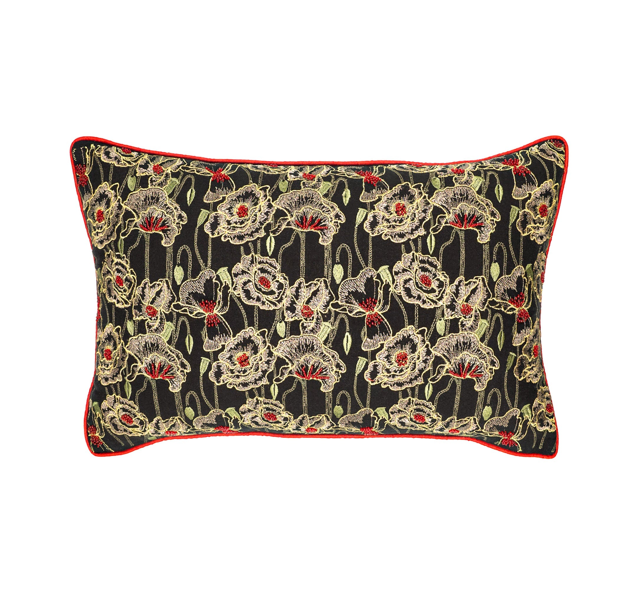 Black Orchid Linen Throw Pillow Cover, 12 X 20