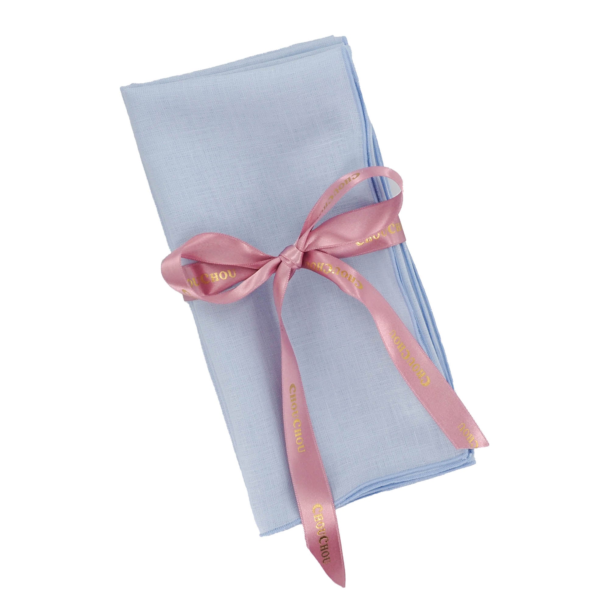 Blue Linen Dinner Napkins, Set of 4