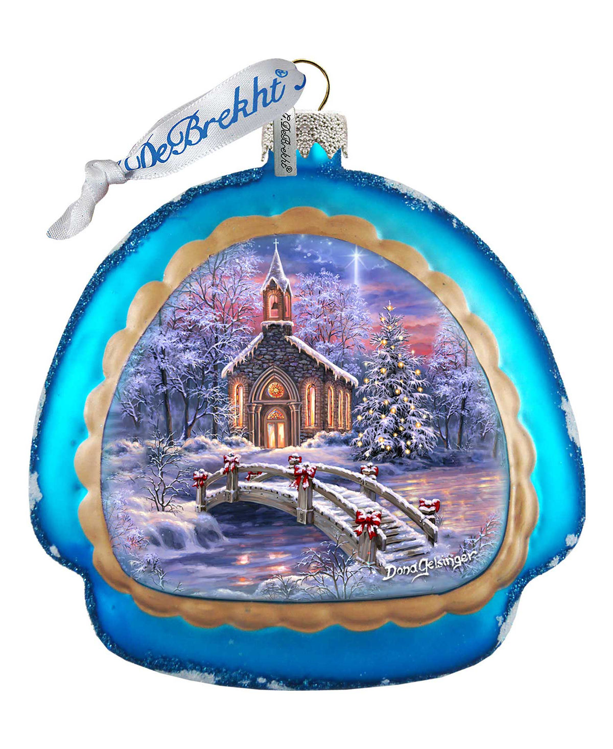 O Come Emmanuel Rainbow Glass Christmas Ornament by D. Gelsinger - Nativity Holiday Decor - 756-026-DG