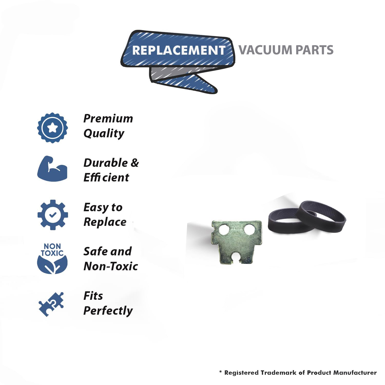 Topvacuumparts Replacement For Kirby Generation Series Bottom Handle Latch Plate with 2 Belts Compare to Part 672189, 301289S