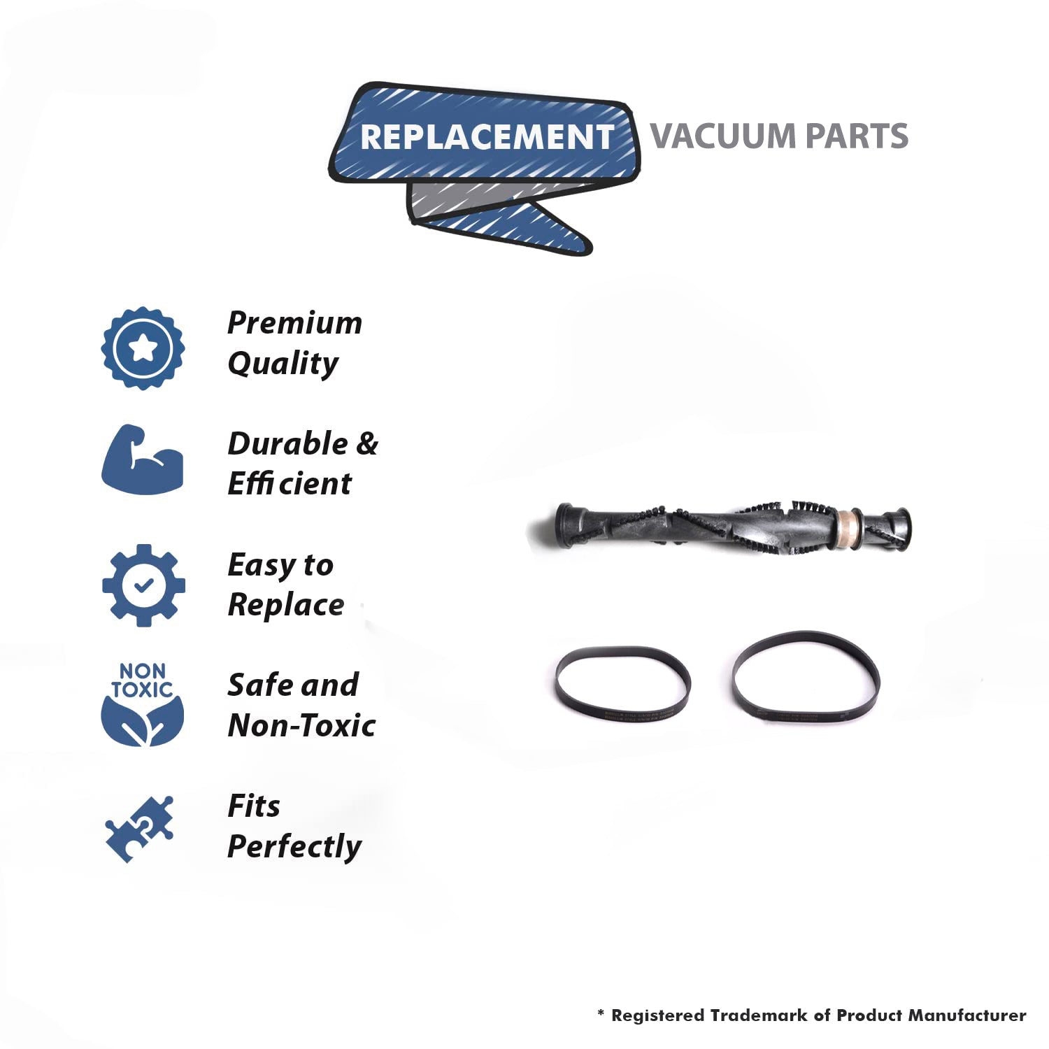 Topvacuumparts Replacement For Bissell 98N4 Vacuum 1 Brushroll & 2 Belts Compare to Part 2031283, 32074
