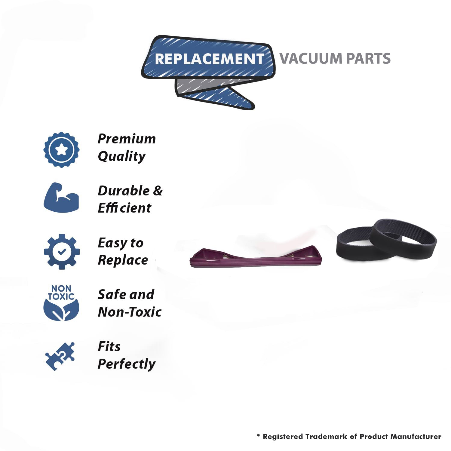 Topvacuumparts Replacement For Kirby G5 Vacuum Cleaner Nozzle Bumper With 2 Belts compare to part 140497, 301289S