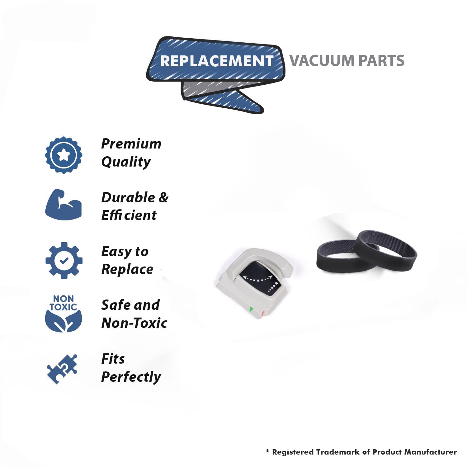 Topvacuumparts Replacement For Kirby Generation 3 Belt Lifter Body with 2 Belts Compare to Part 159289S, 301289S