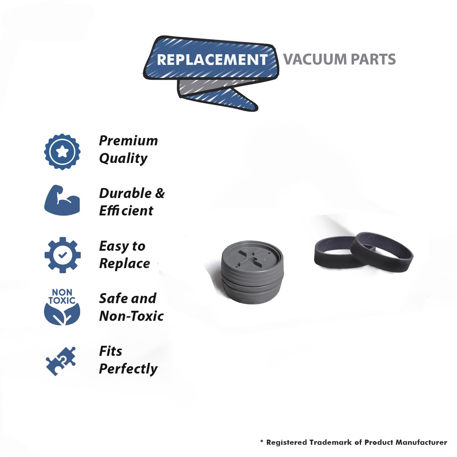 Topvacuumparts Replacement For Kirby Sentria Vacuum Cleaner Front Wheel with Free 2 Belts Compare to Part 131906, 301289S