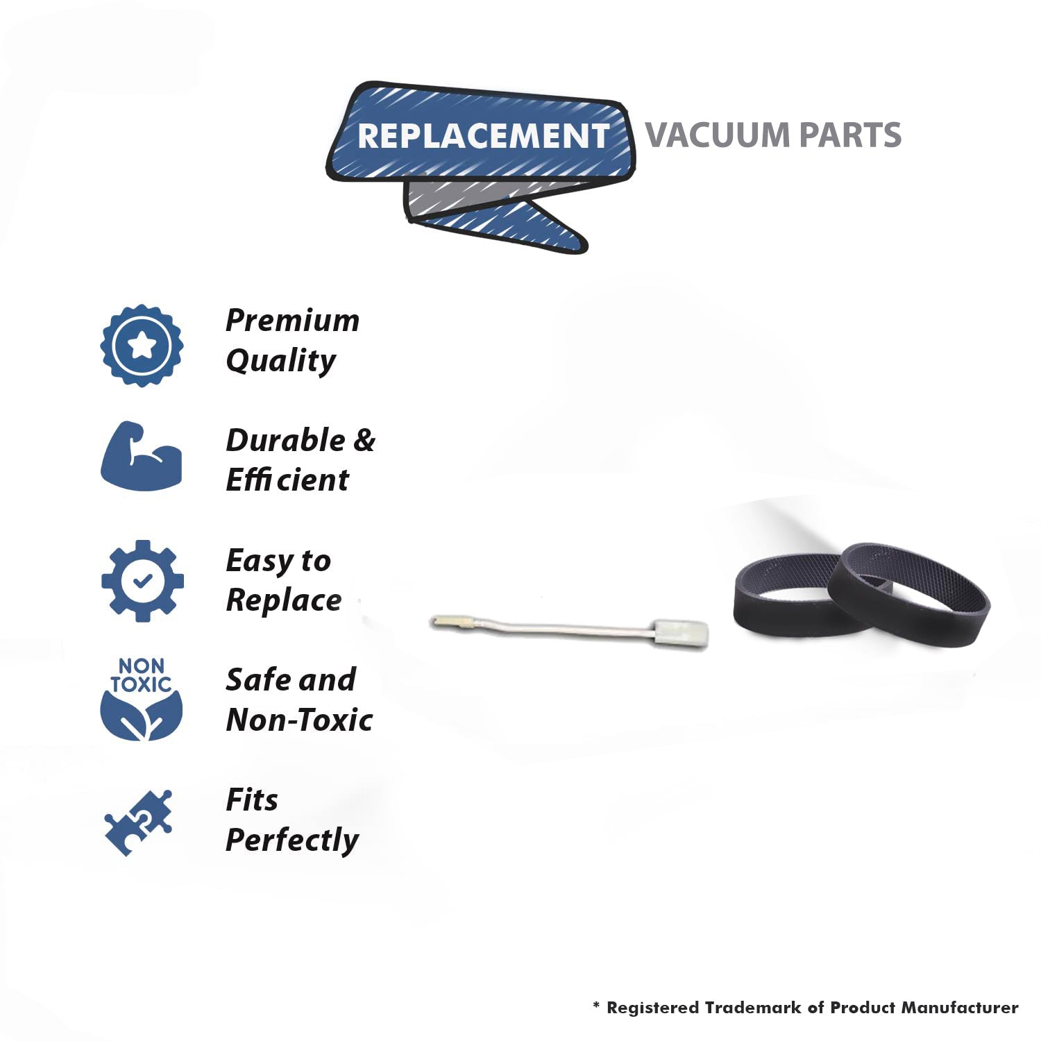 Topvacuumparts Replacement For Kirby G3, G4, G5 Vacuum Cleaner Headlight Jumper Wire with Free 2 Belts Compare to Part 607189A,301289S