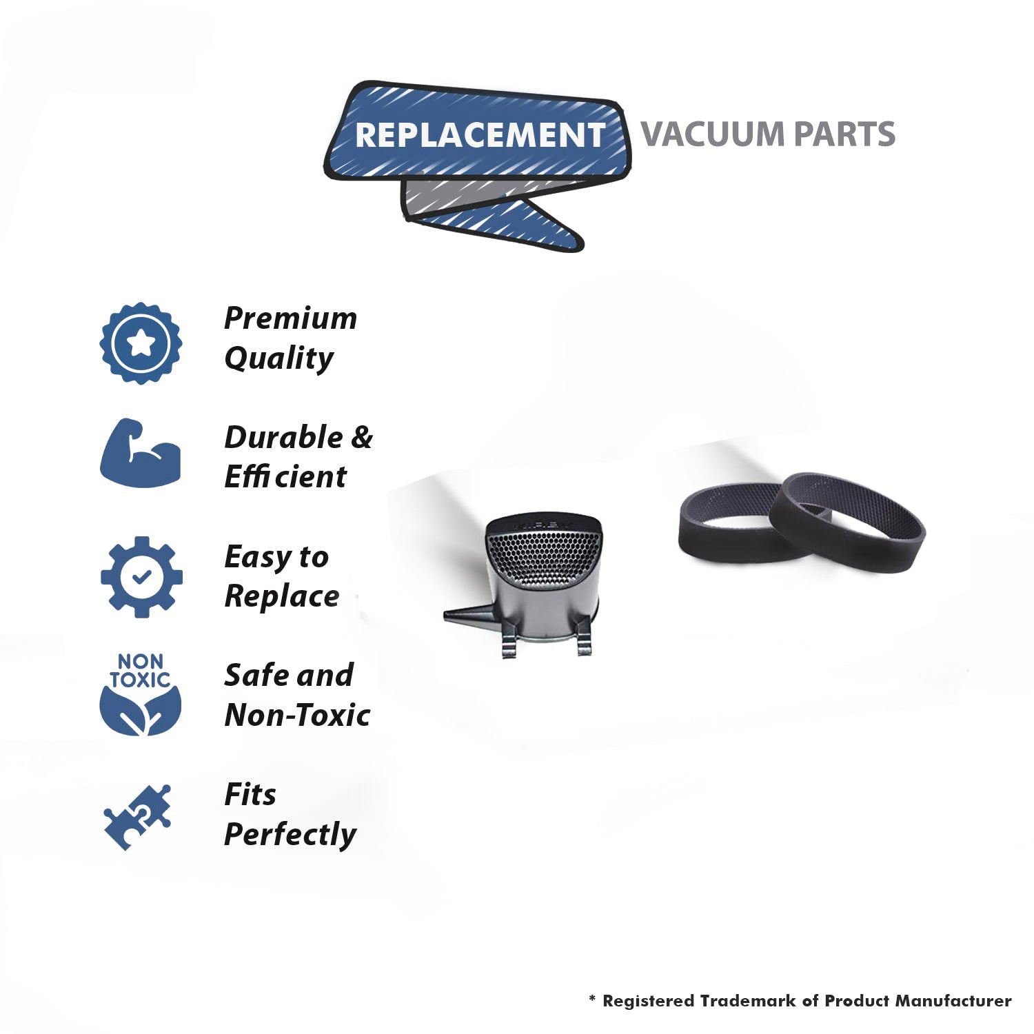 Topvacuumparts Replacement For Kirby G5/G6 Intake Guard Only with Free 2 Belts Compare to Part 224299, 301289S