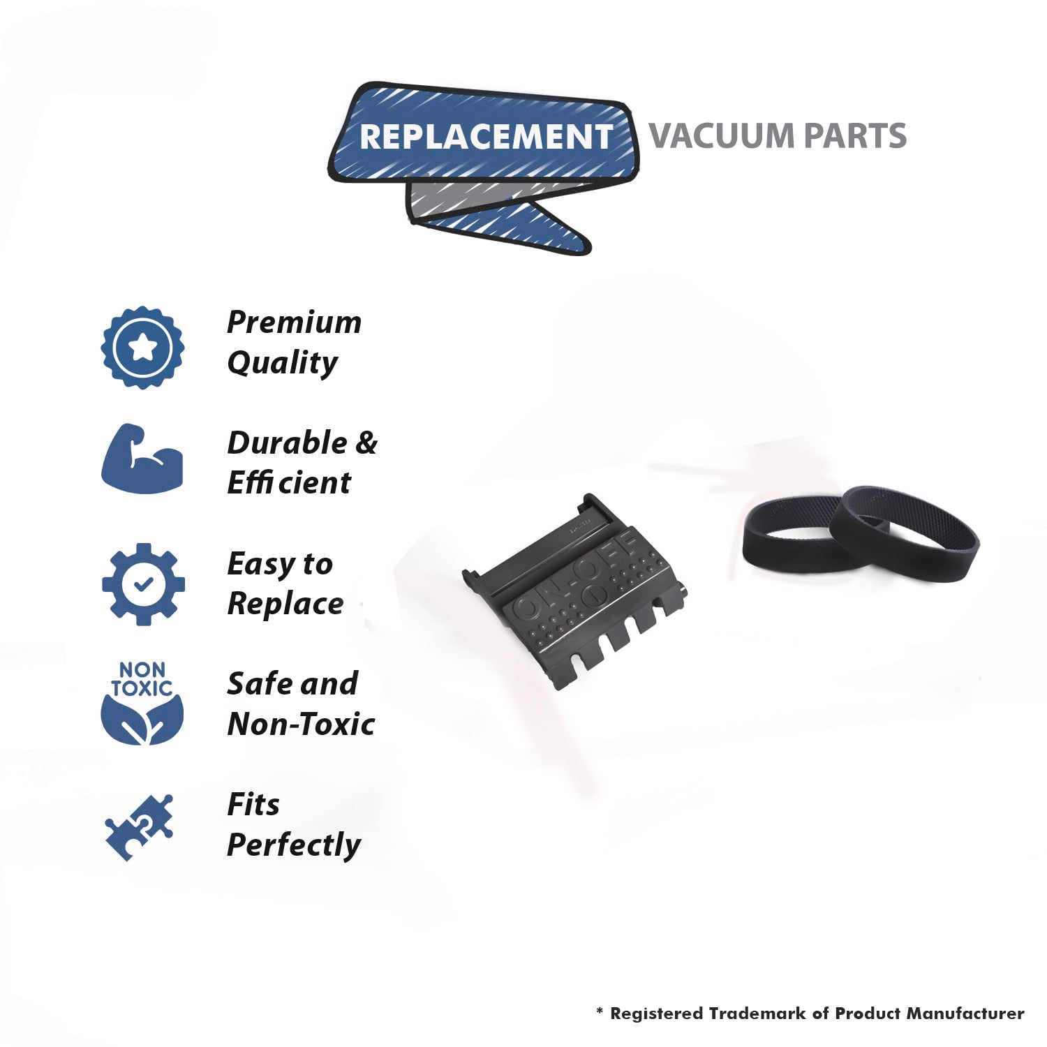 Topvacuumparts Replacement For Kirby Vacuum Cleaner G6 Foot Pedal with 2 Belt Compare to Part 110399,301289S