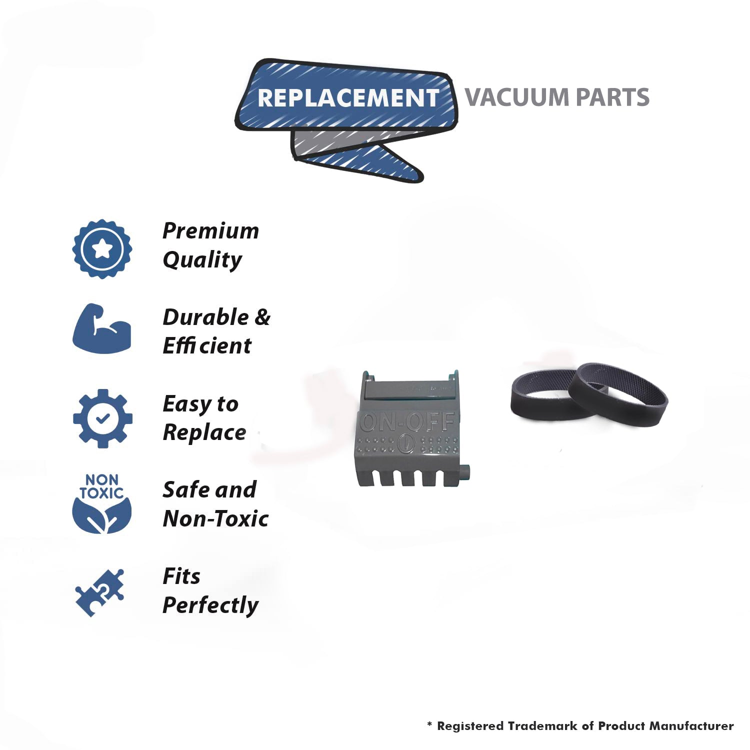 Topvacuumparts Replacement For Kirby Vacuum Cleaner G5 Switch Pedal with 2 Belt Compare to Part 110397, 301289S