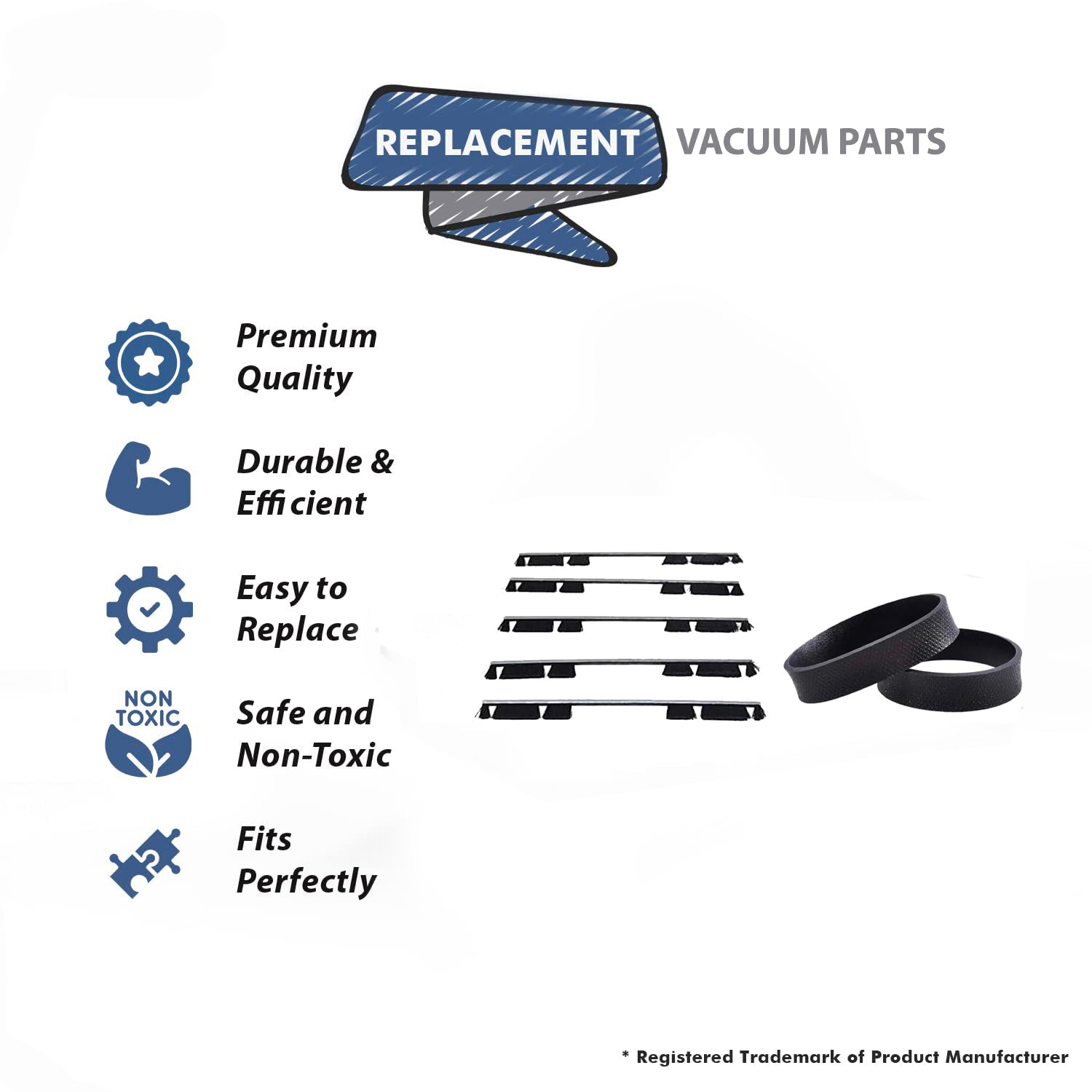Topvacuumparts Replacement For Kirby G5 Surface Nozzle 5 Brush Strip With 2 Belt Compare to Part 219197S, 301289S