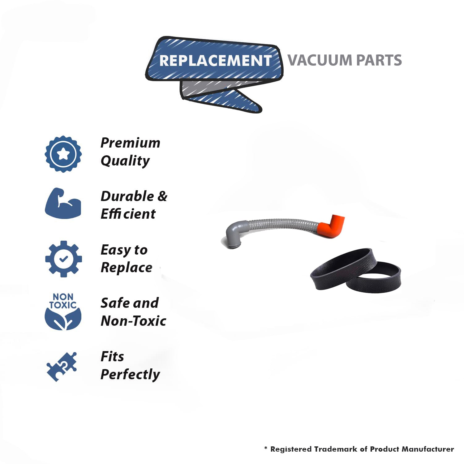 Topvacuumparts Replacement For Kirby Hose Carpet Sentria With 2 Belt Compare to Part 308006S, 301289S