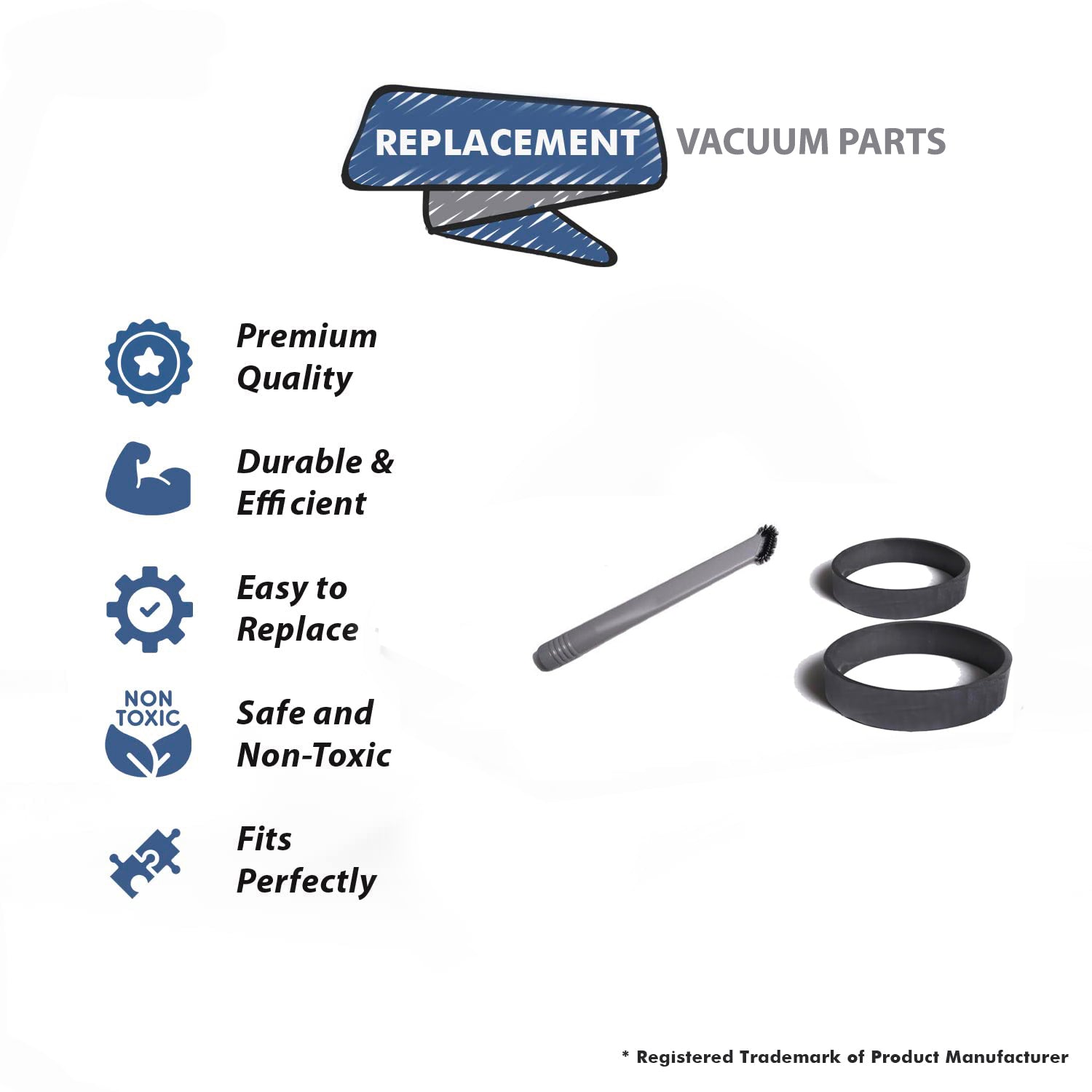 Topvacuumparts Replacement For Kirby Vacuum Hose Crevice Tool With 2 Belt Compare to Part 301289S, 225706S