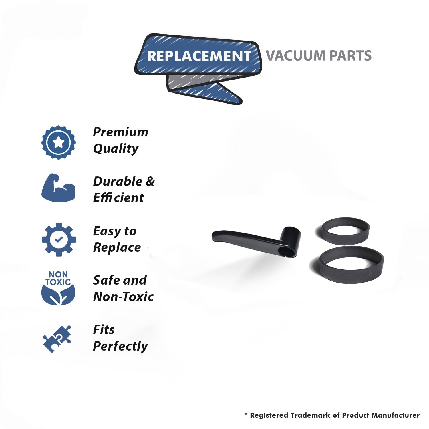 Topvacuumparts Replacement For Kirby Black Swivel Cord Hook with 2 Belt Compare to Part173899A, 301289S
