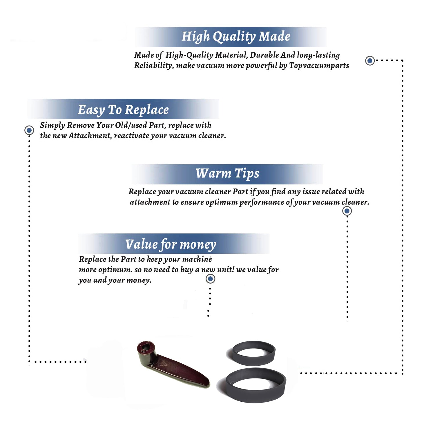 Topvacuumparts Replacement For Kirby Vacuum Cord Hook G5 With 2 Belt Compare to Part 173897S, 301289S