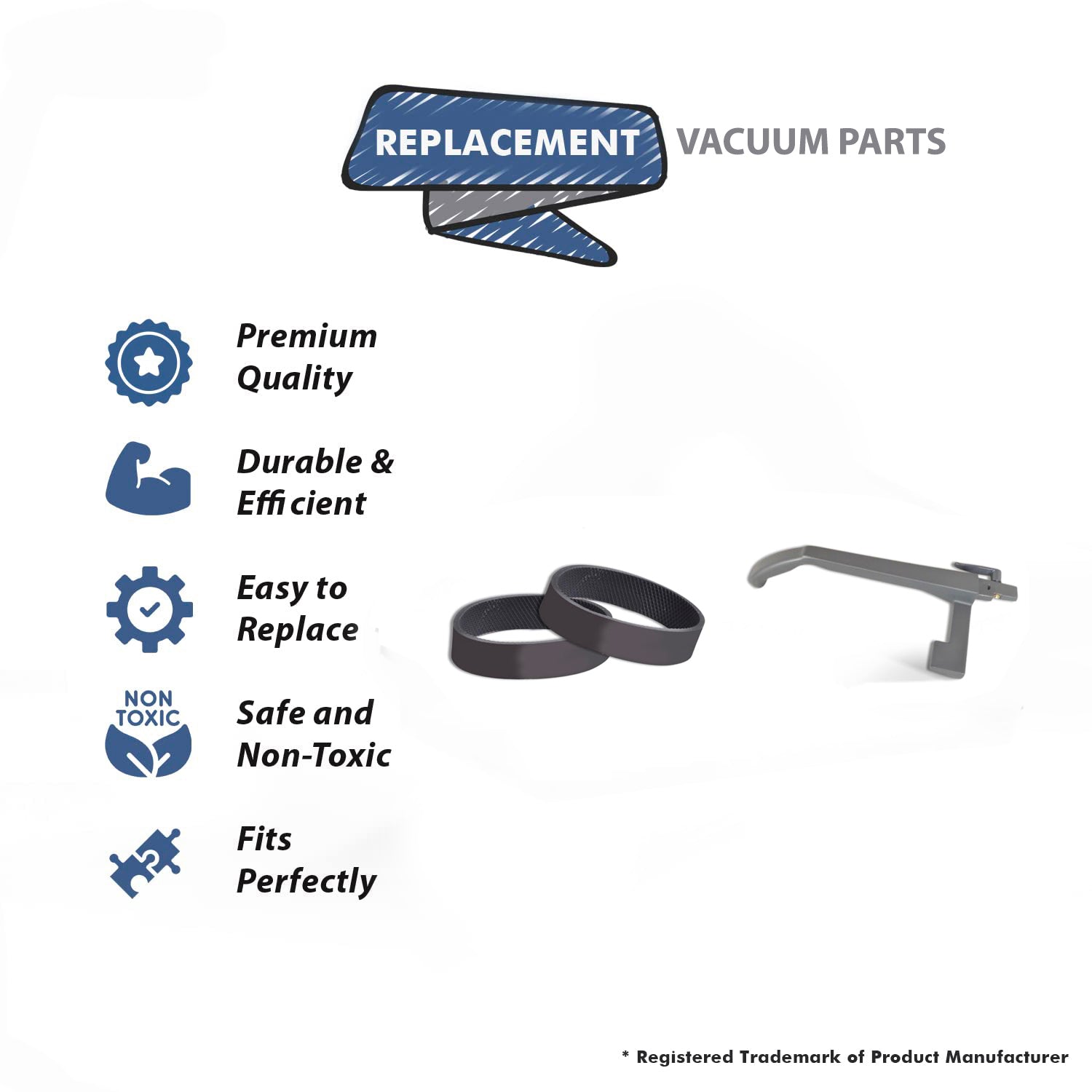Topvacuumparts Replacement For Kirby G4 Vacuum Cleaner Dark Gray Handle with 2 Belt Compare to Part 675793 301289S